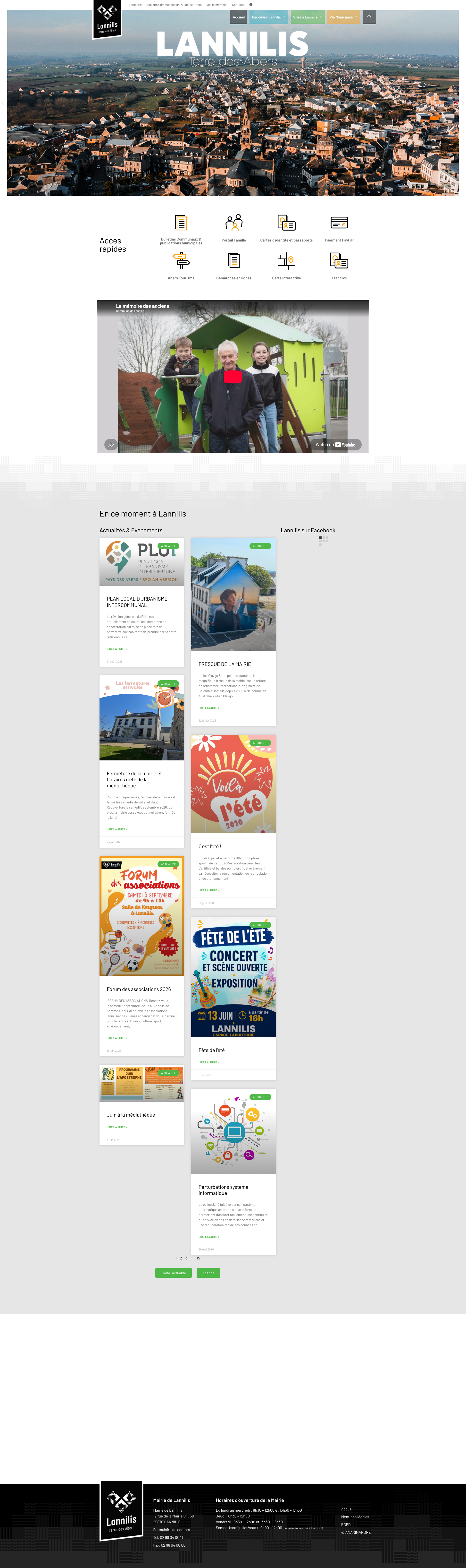 Aperçu du site