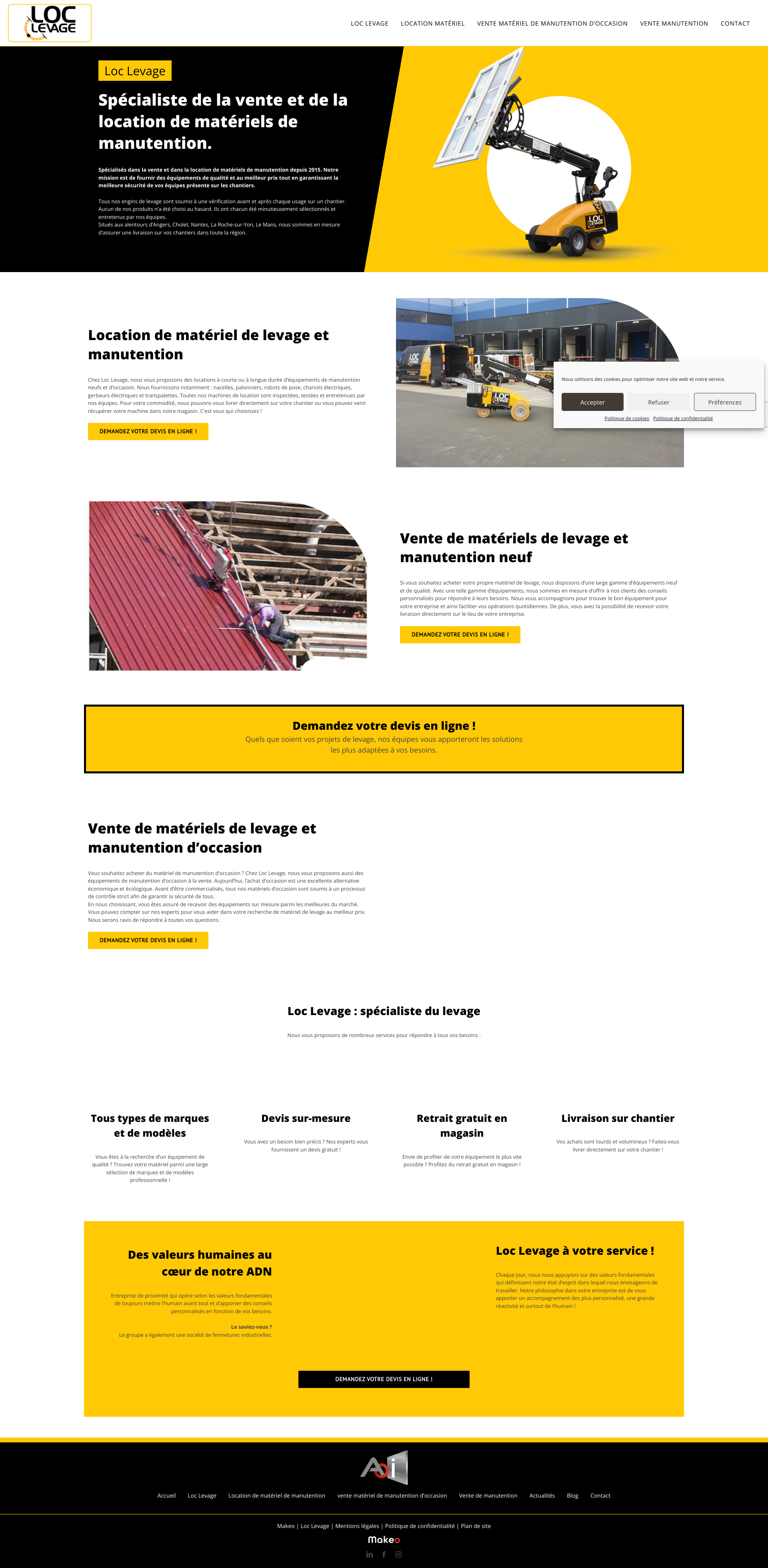 Aperçu du site