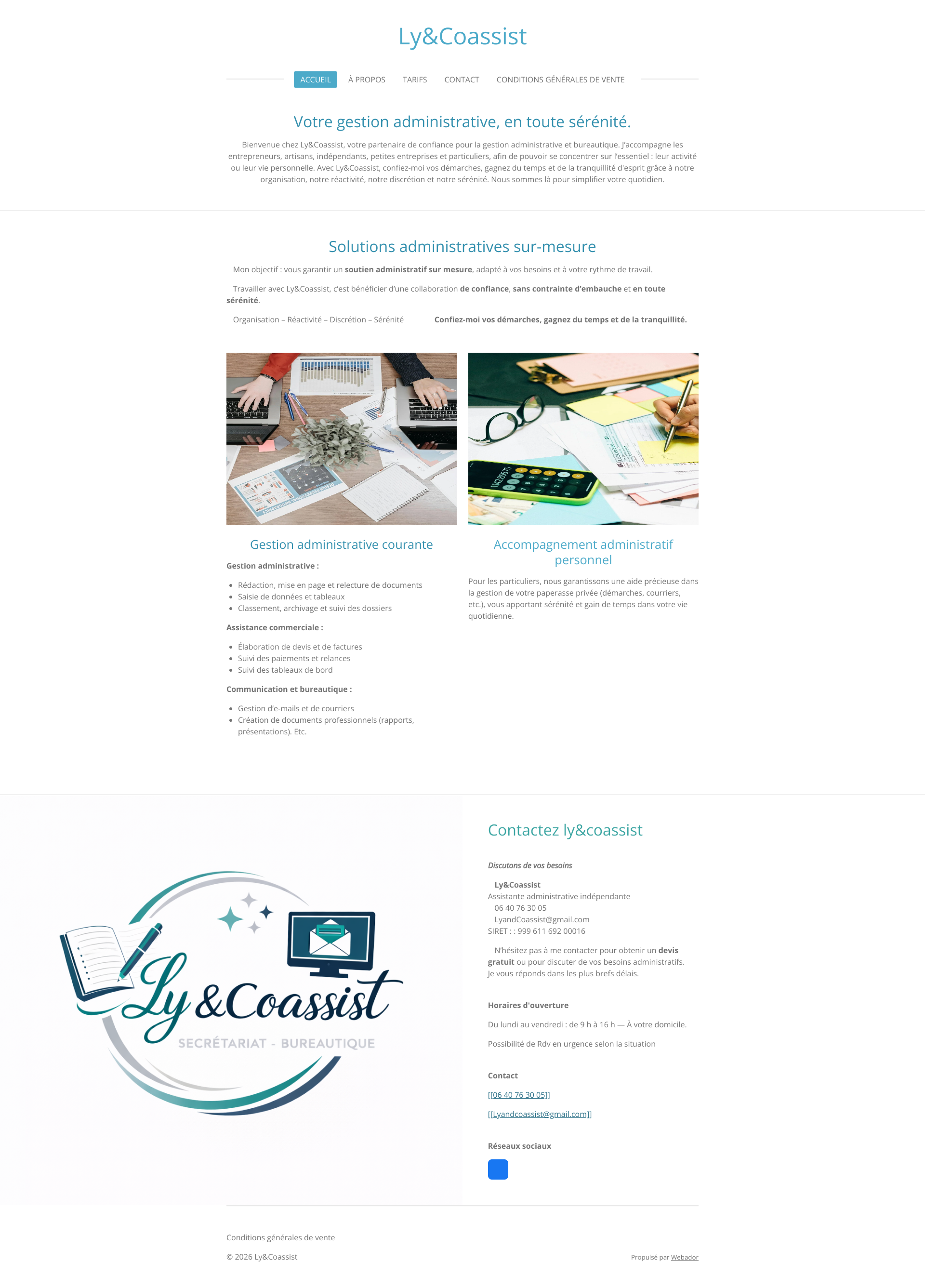 Aperçu du site