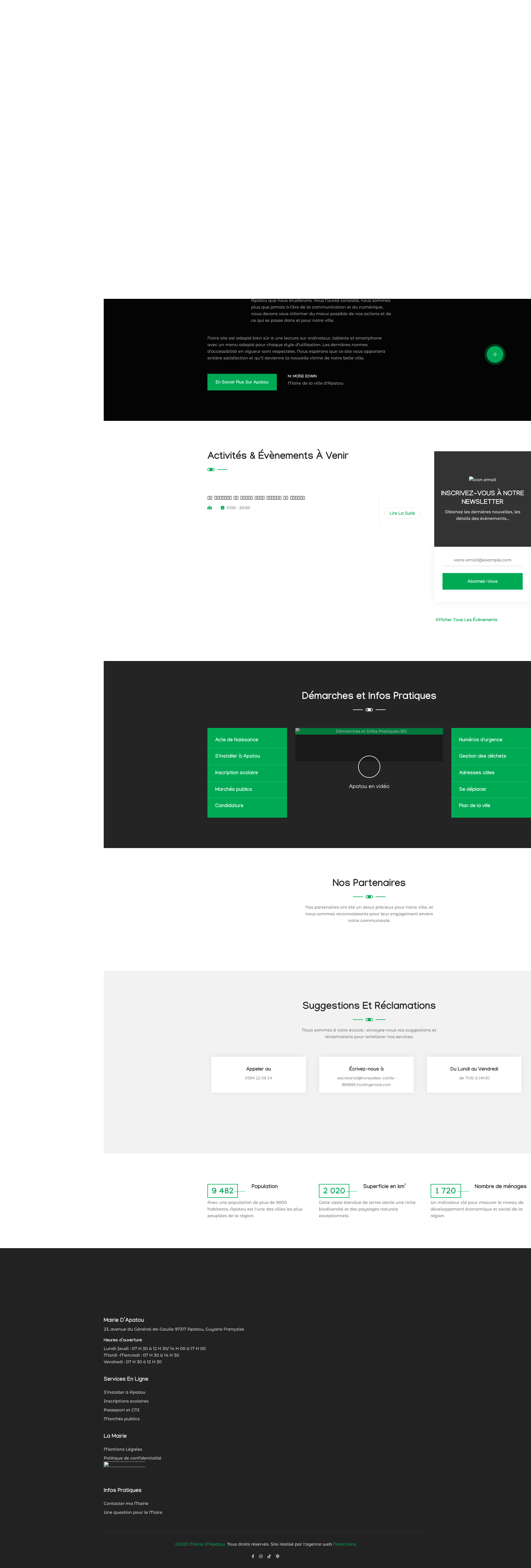 Aperçu du site