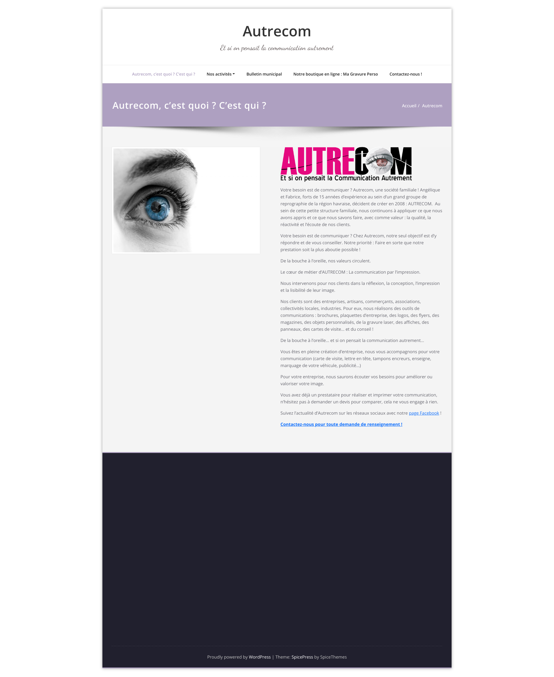 Aperçu du site