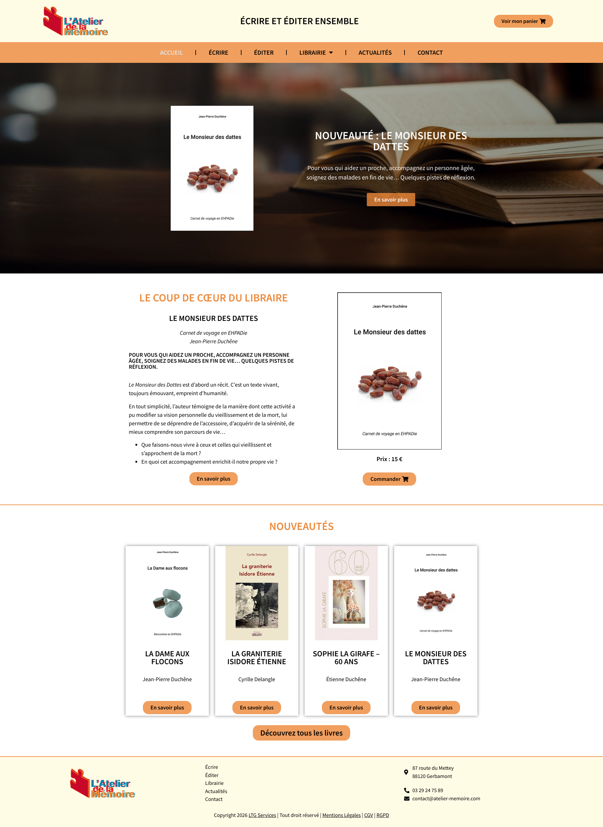 Aperçu du site