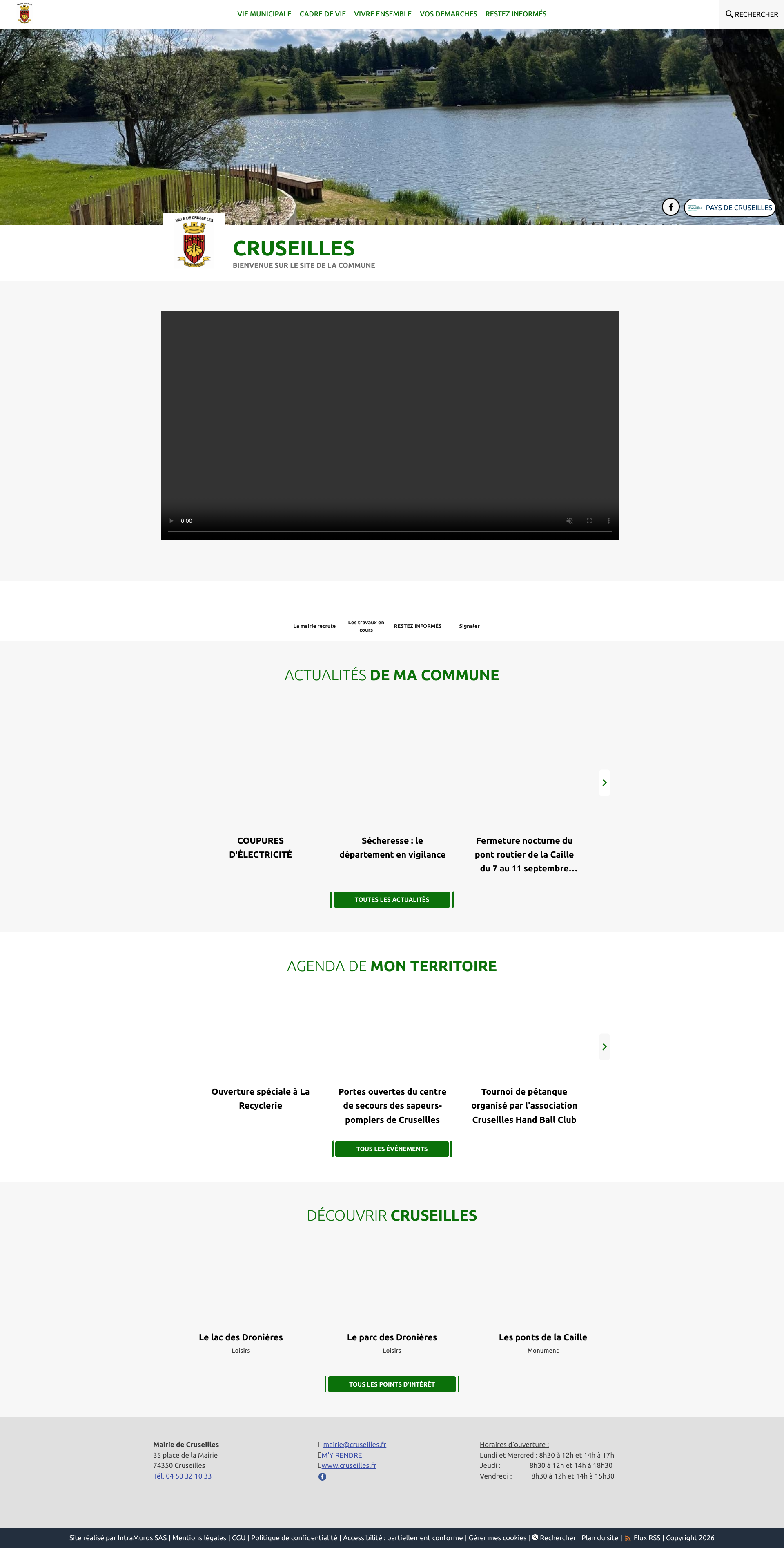 Aperçu du site