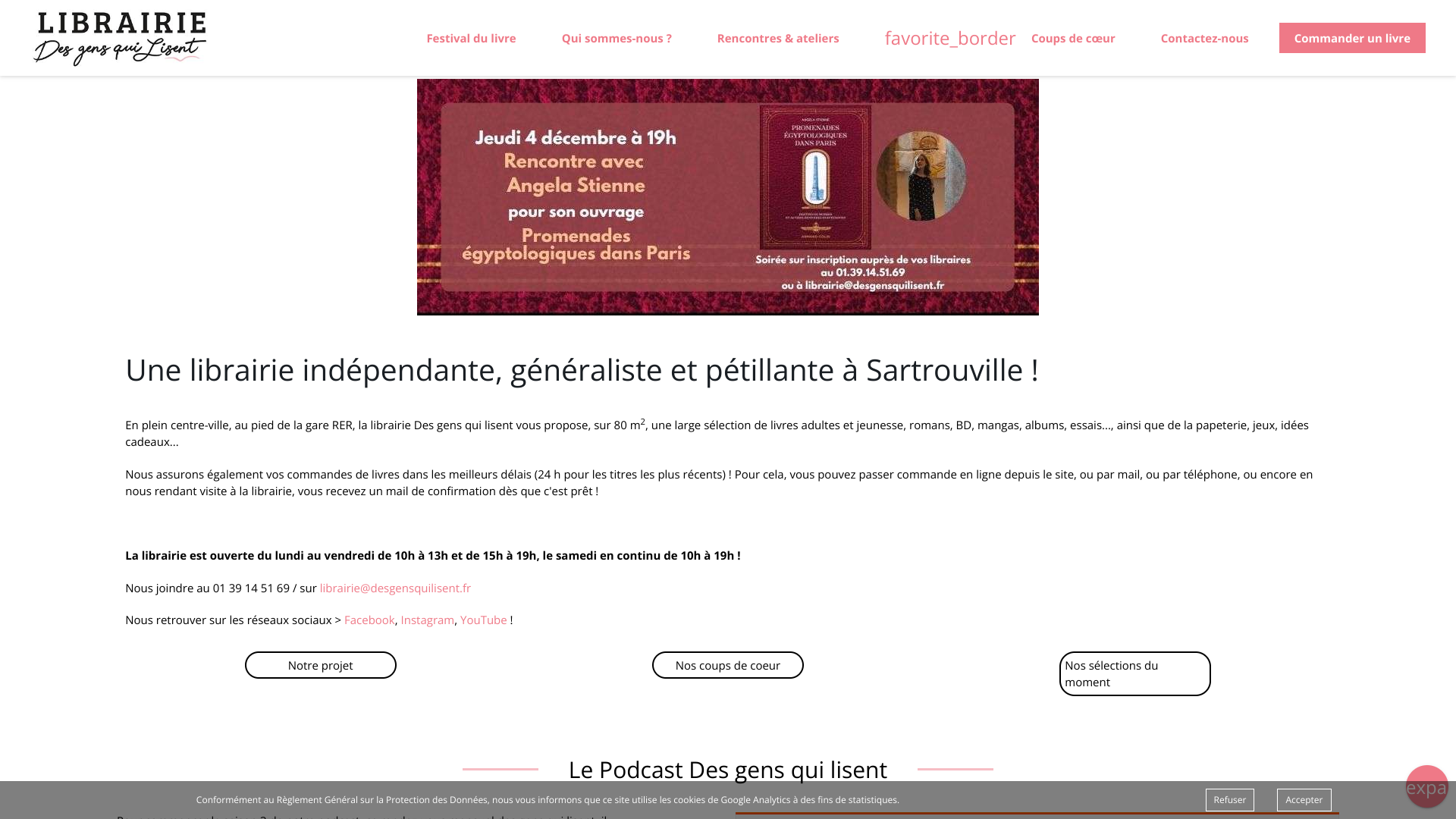 Aperçu du site