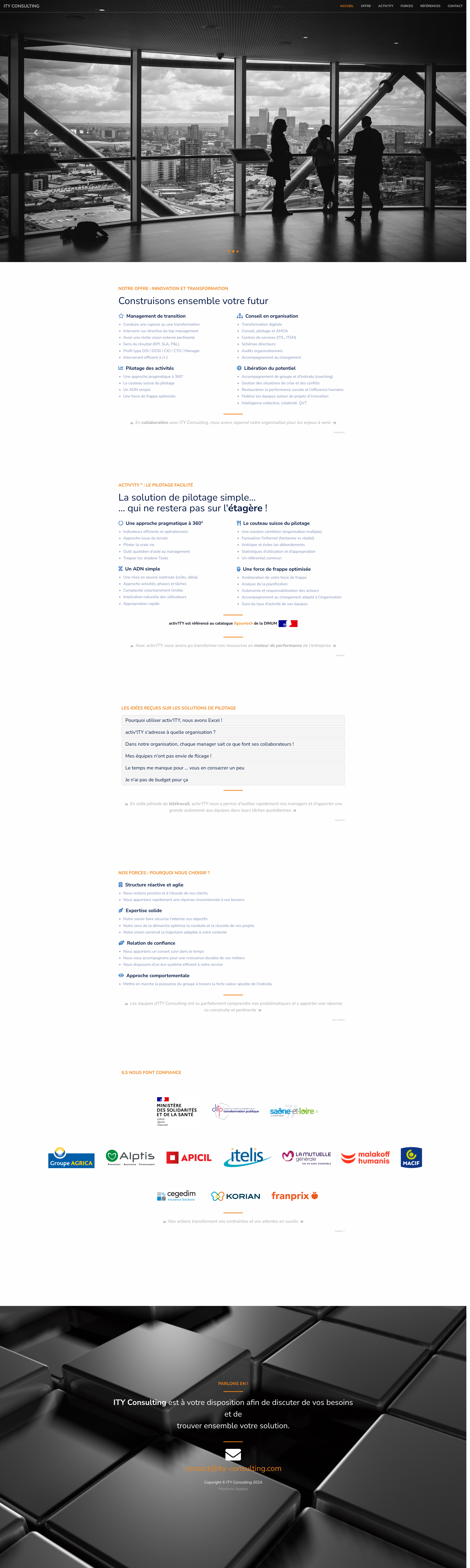 Aperçu du site