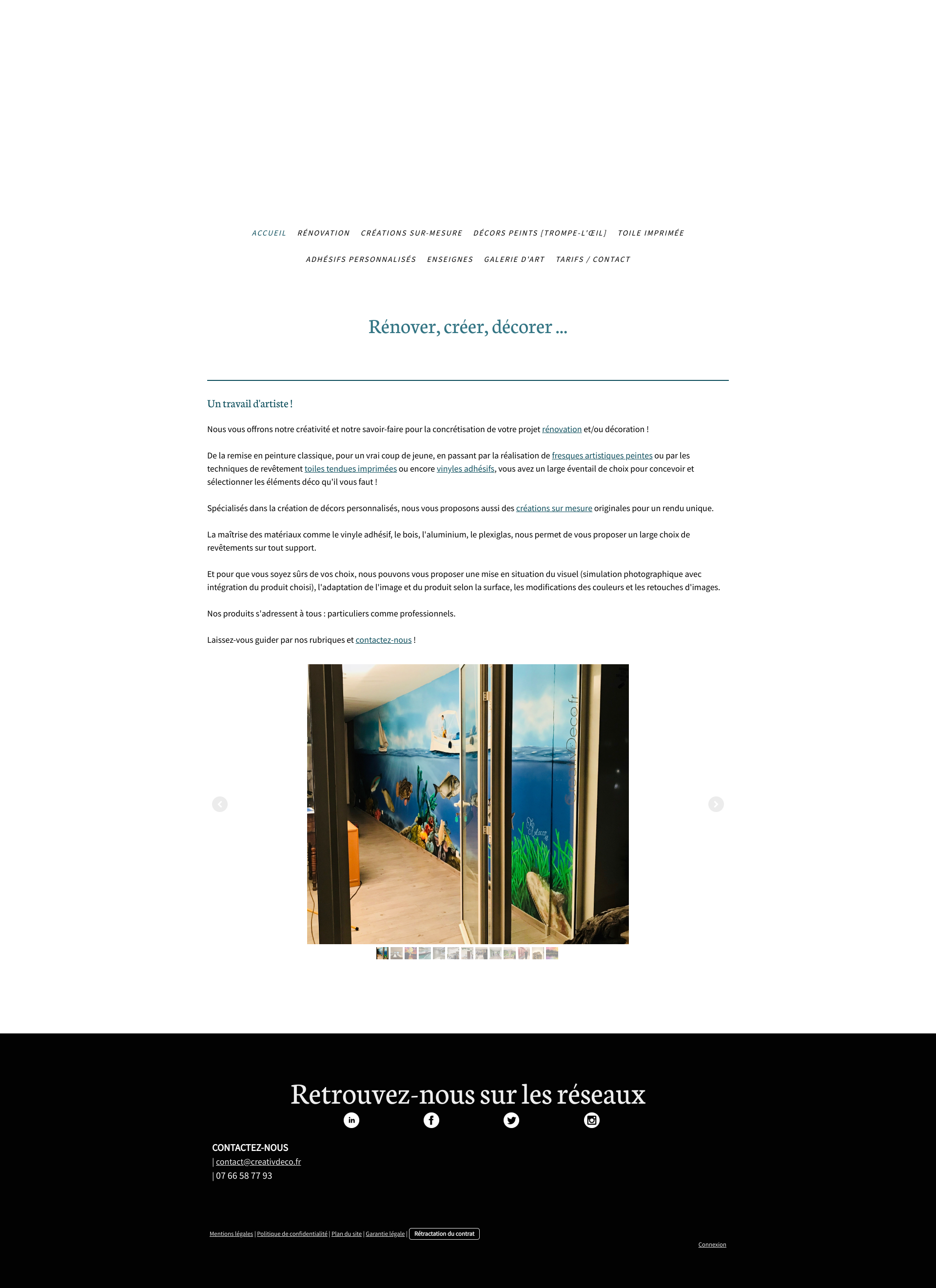 Aperçu du site