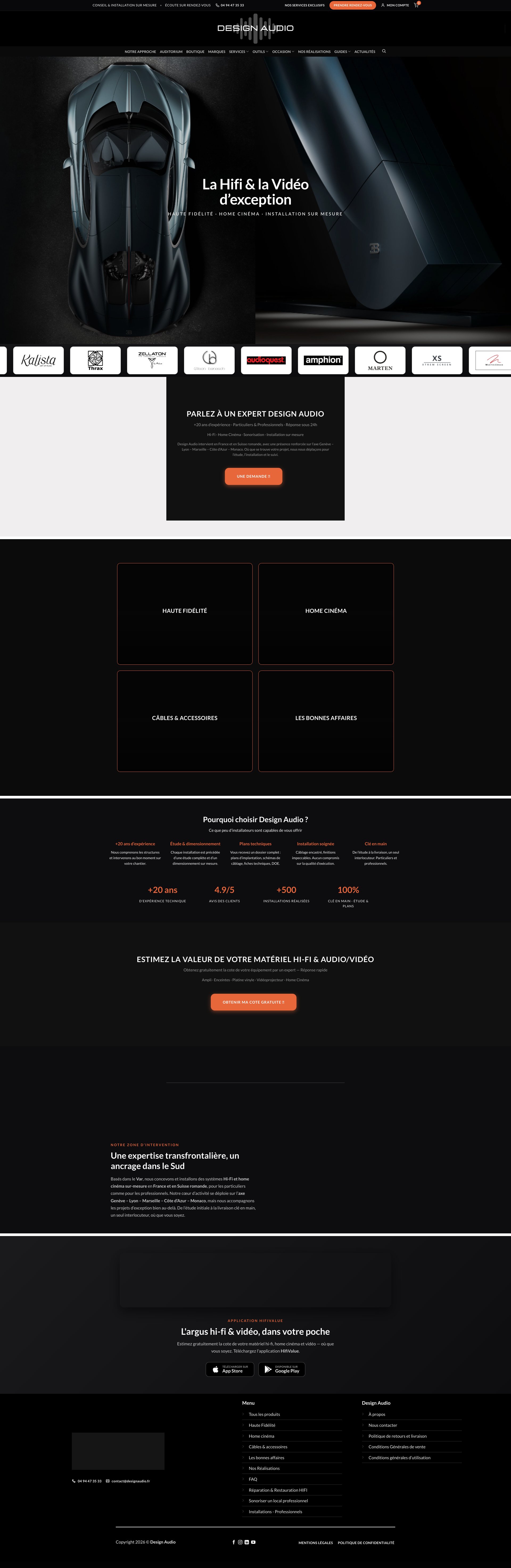 Aperçu du site