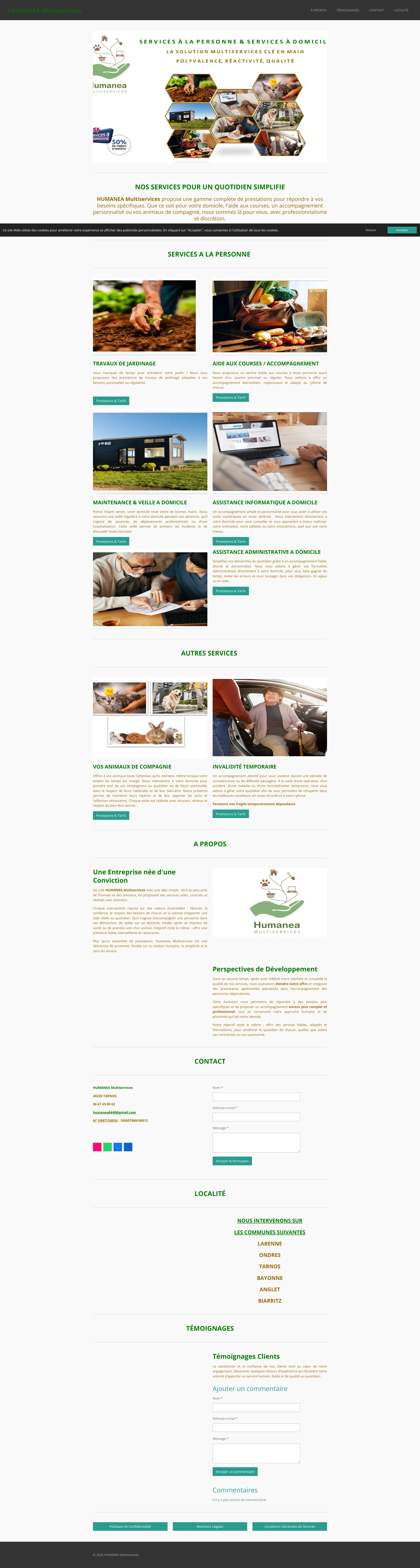 Aperçu du site