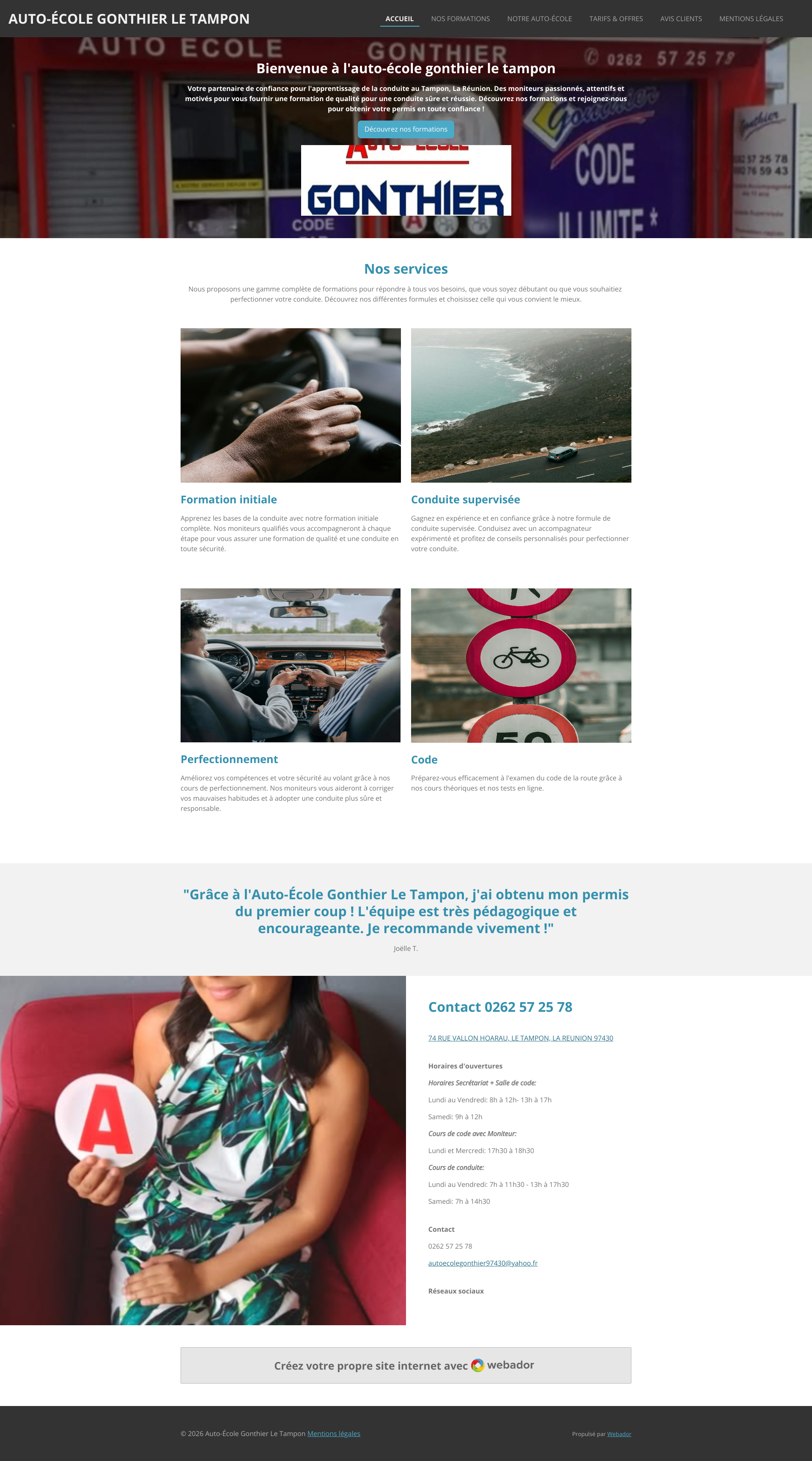 Aperçu du site