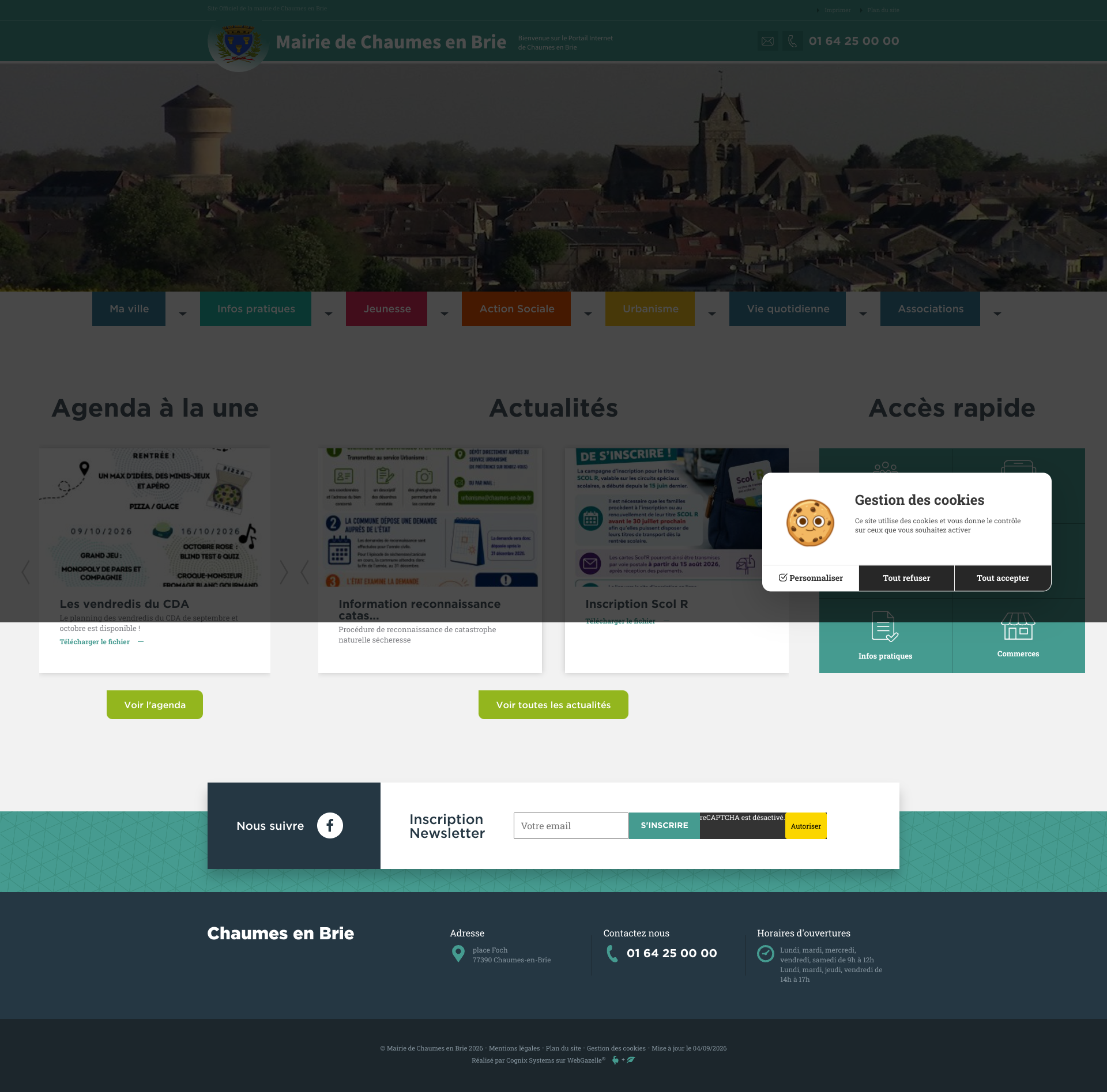 Aperçu du site