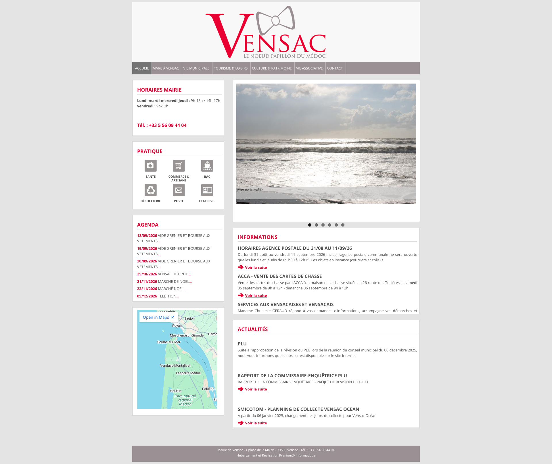 Aperçu du site