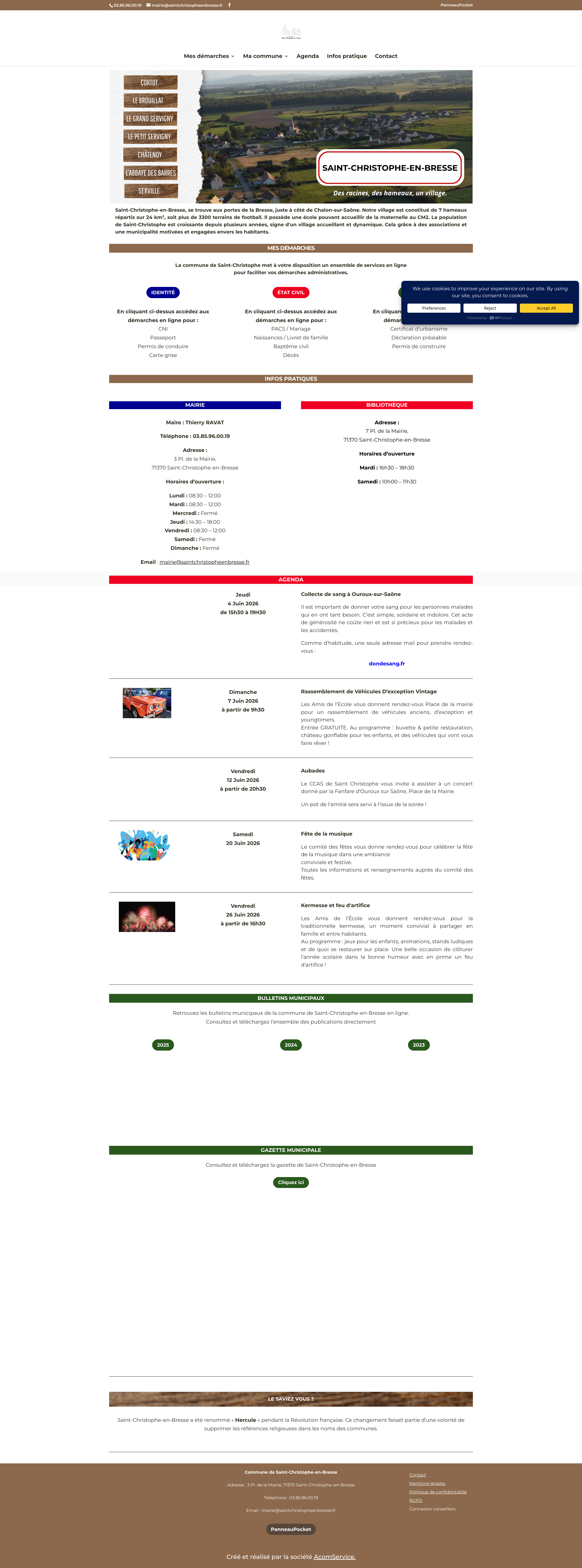 Aperçu du site
