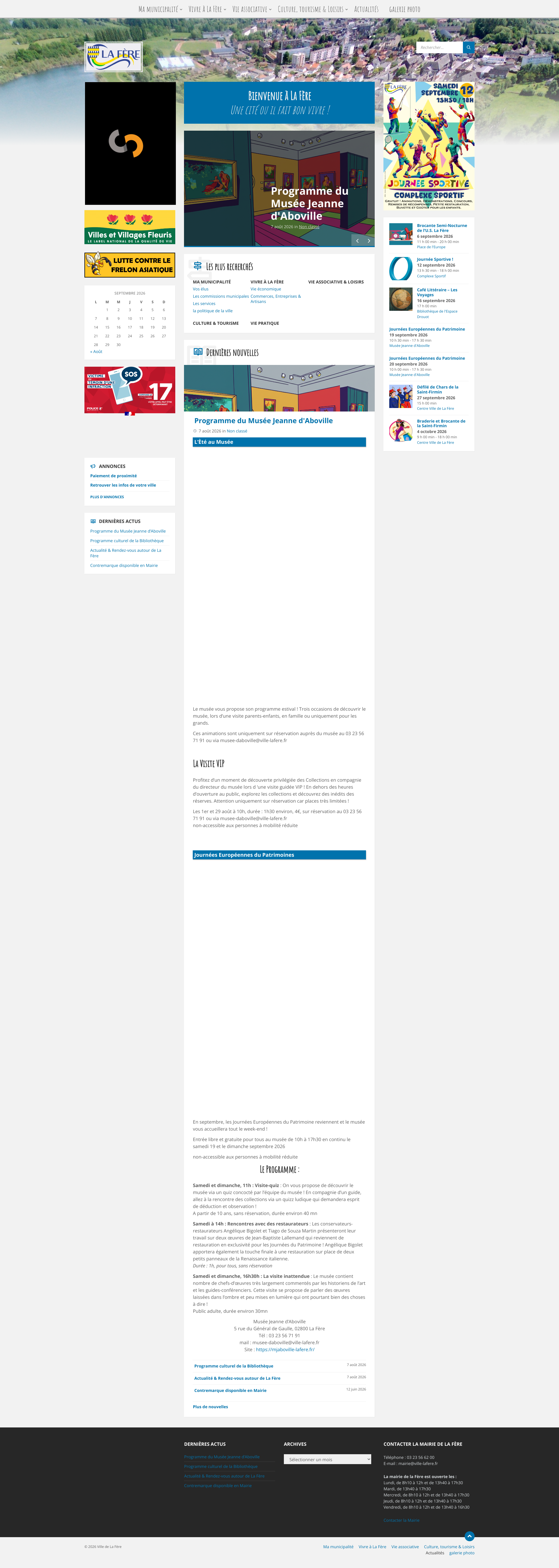Aperçu du site