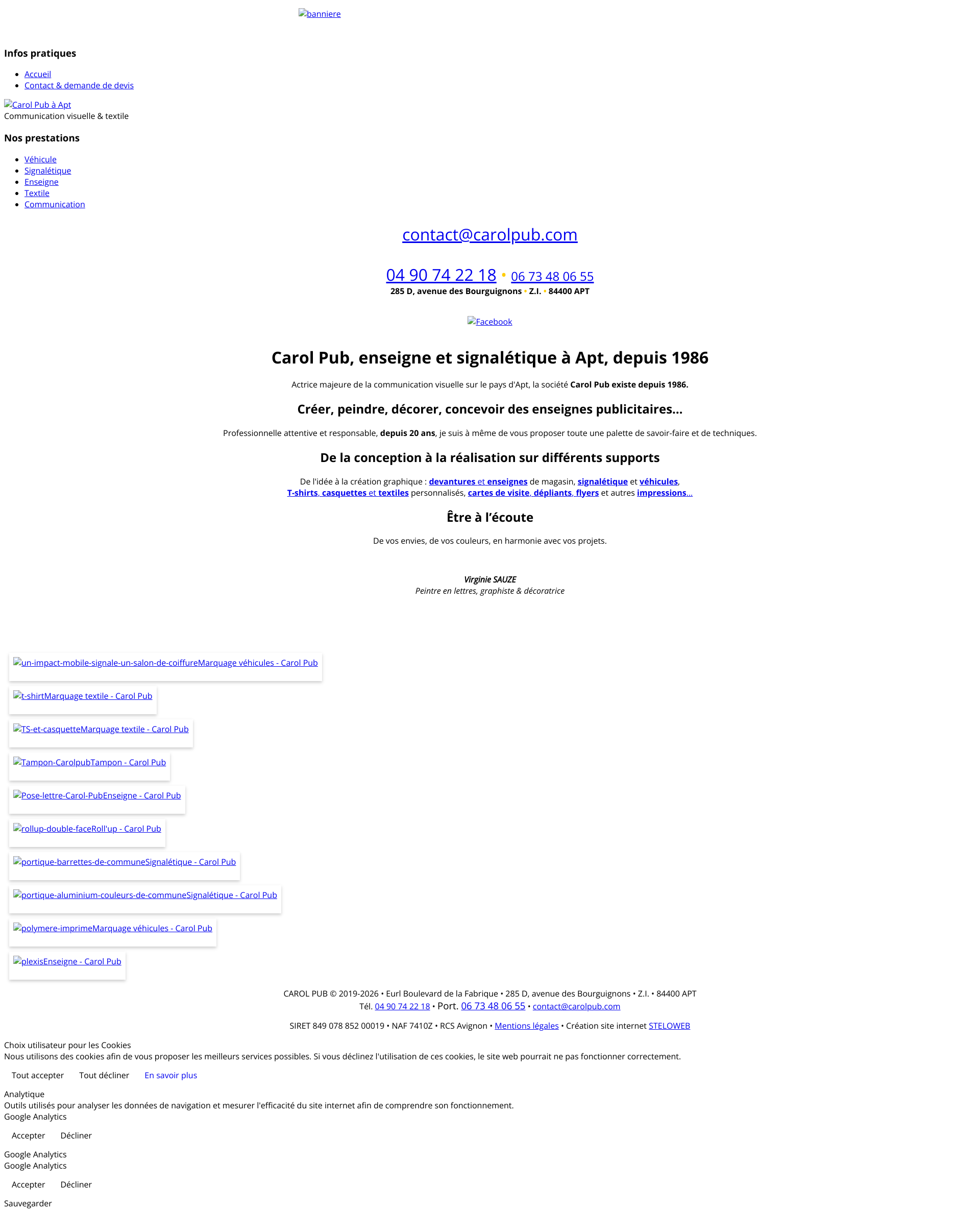 Aperçu du site