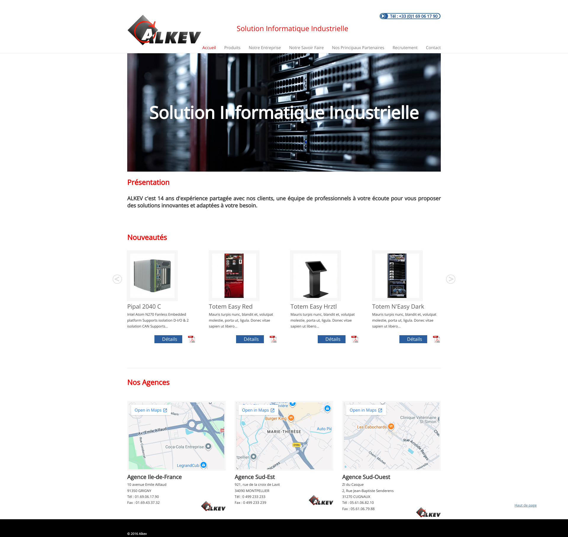 Aperçu du site