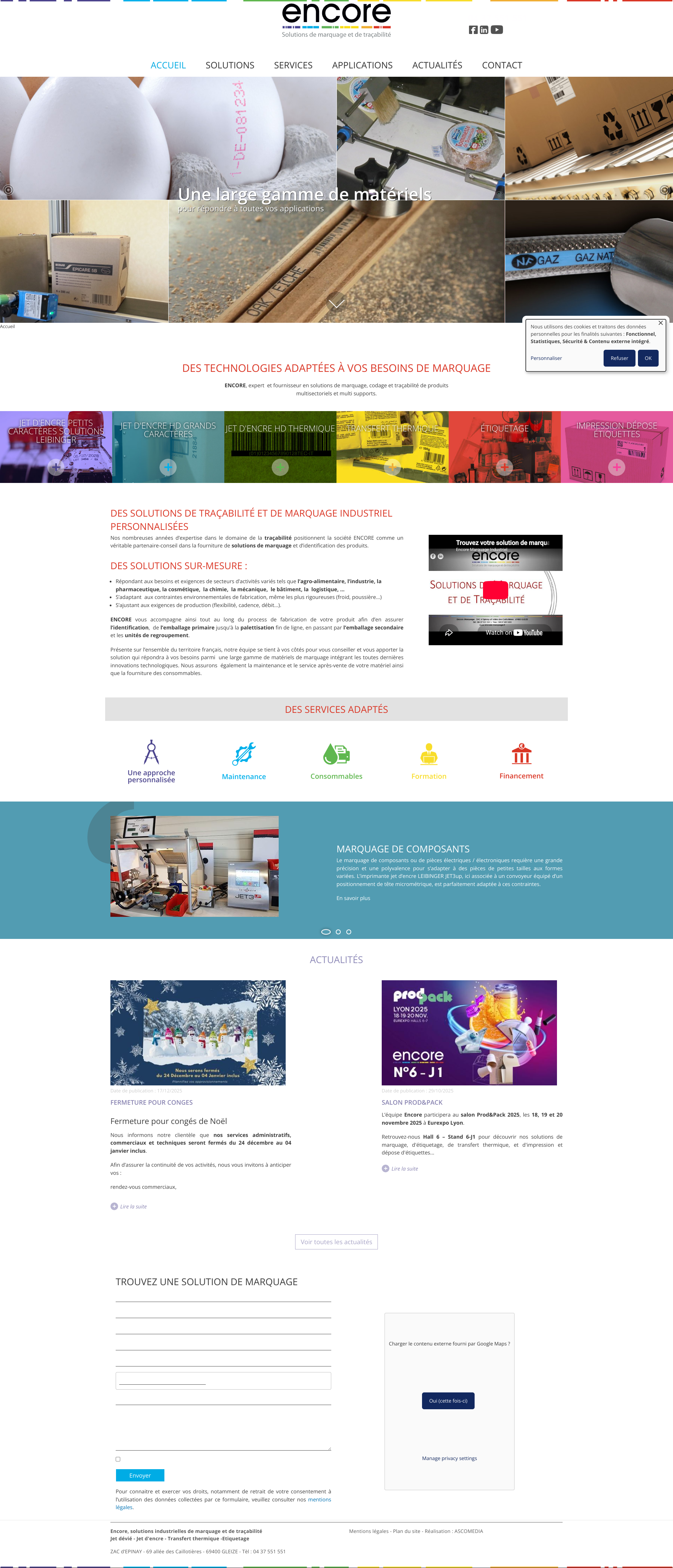 Aperçu du site