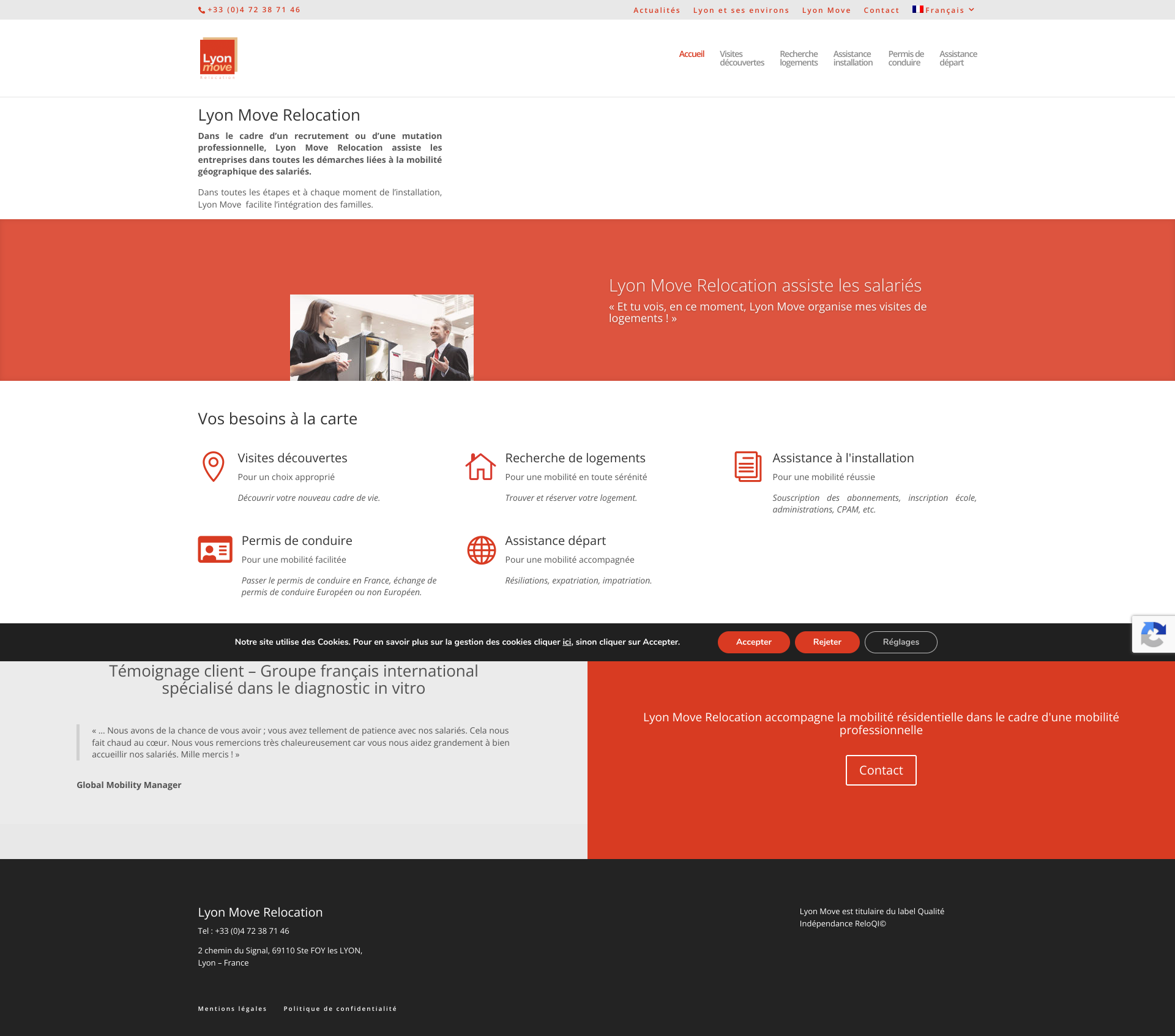 Aperçu du site