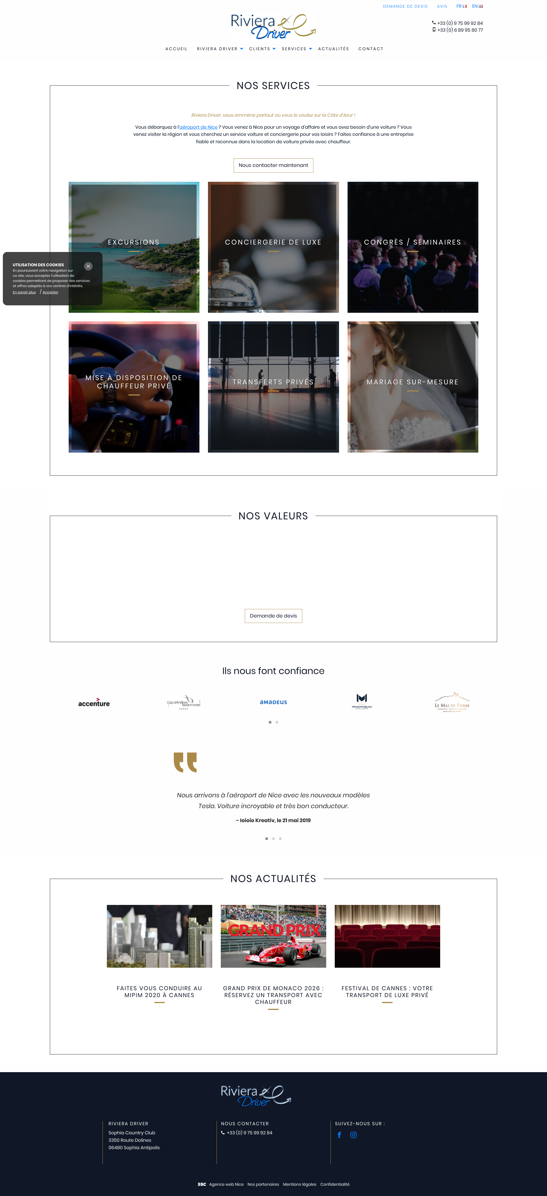 Aperçu du site