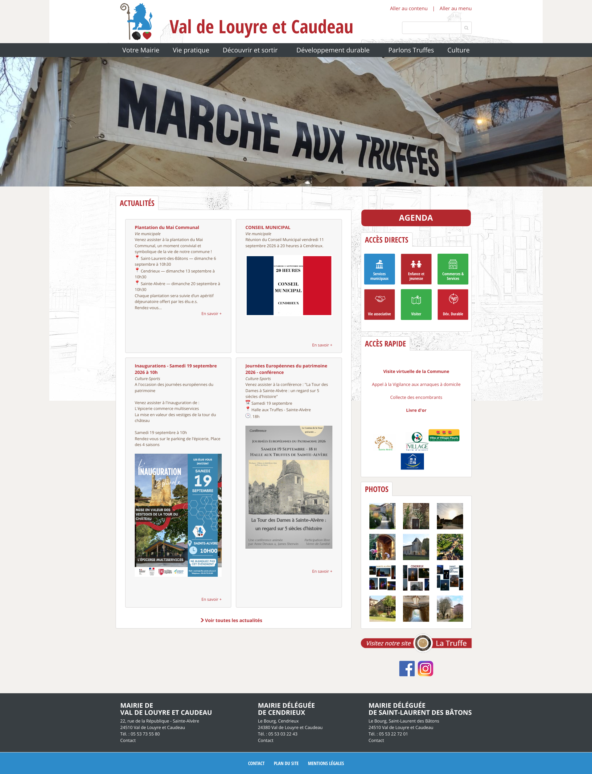 Aperçu du site