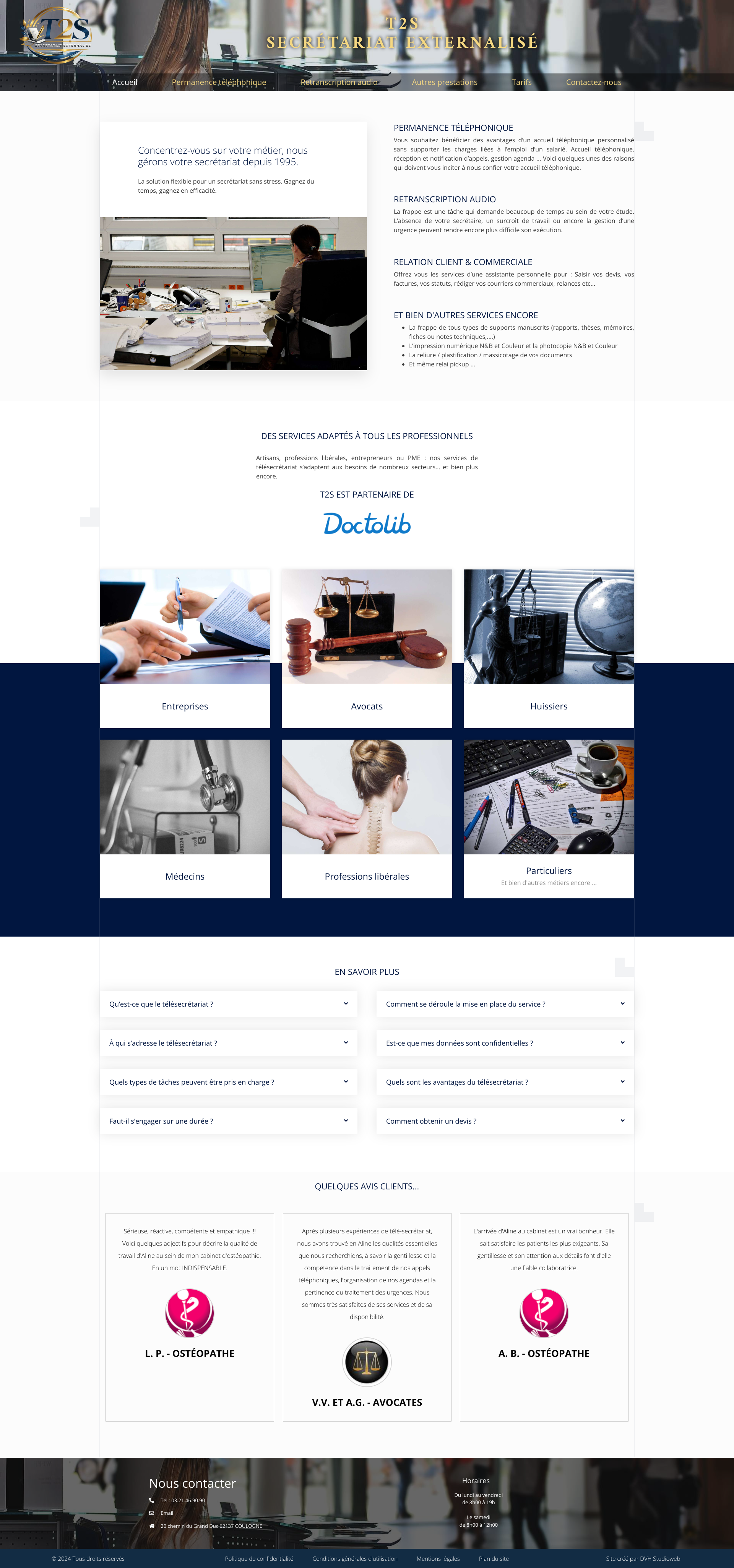 Aperçu du site