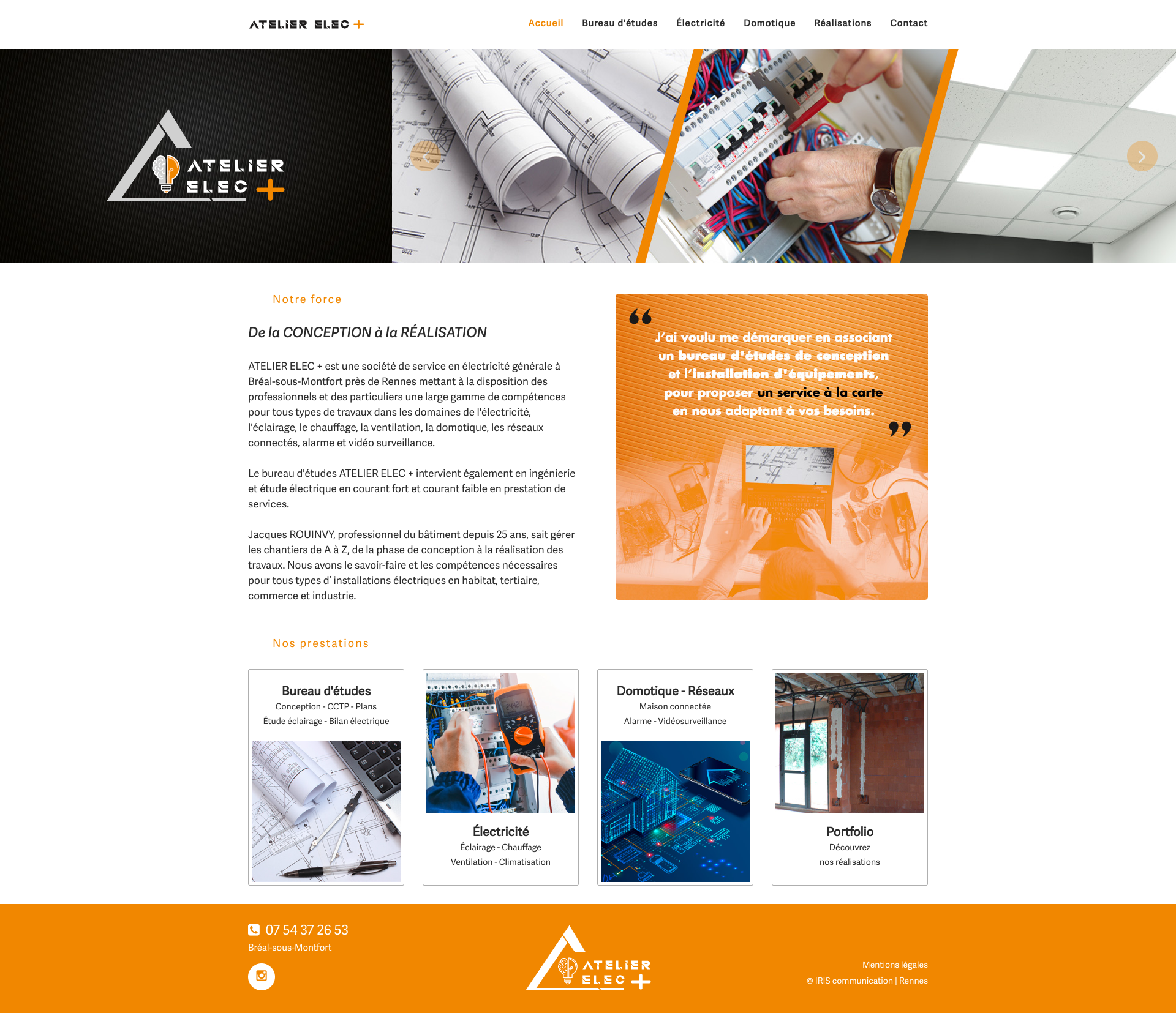 Aperçu du site