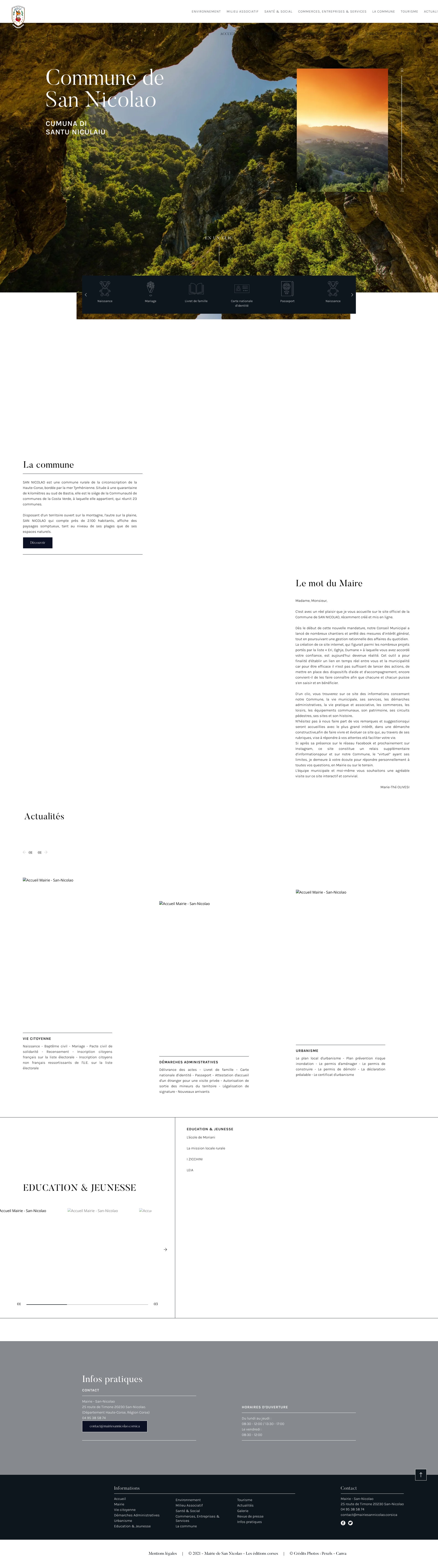 Aperçu du site