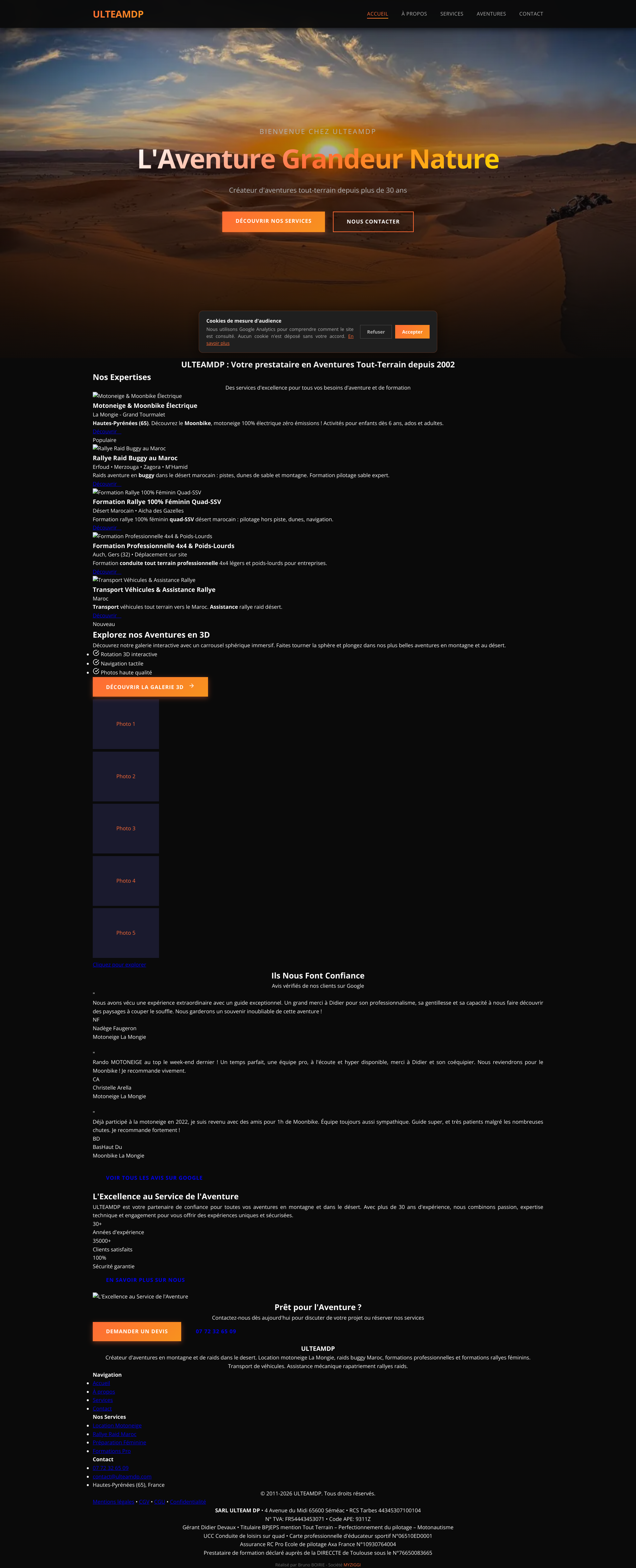 Aperçu du site