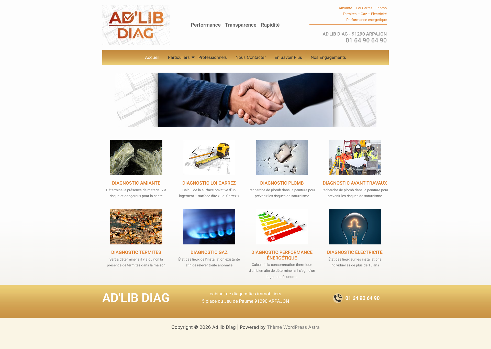 Aperçu du site