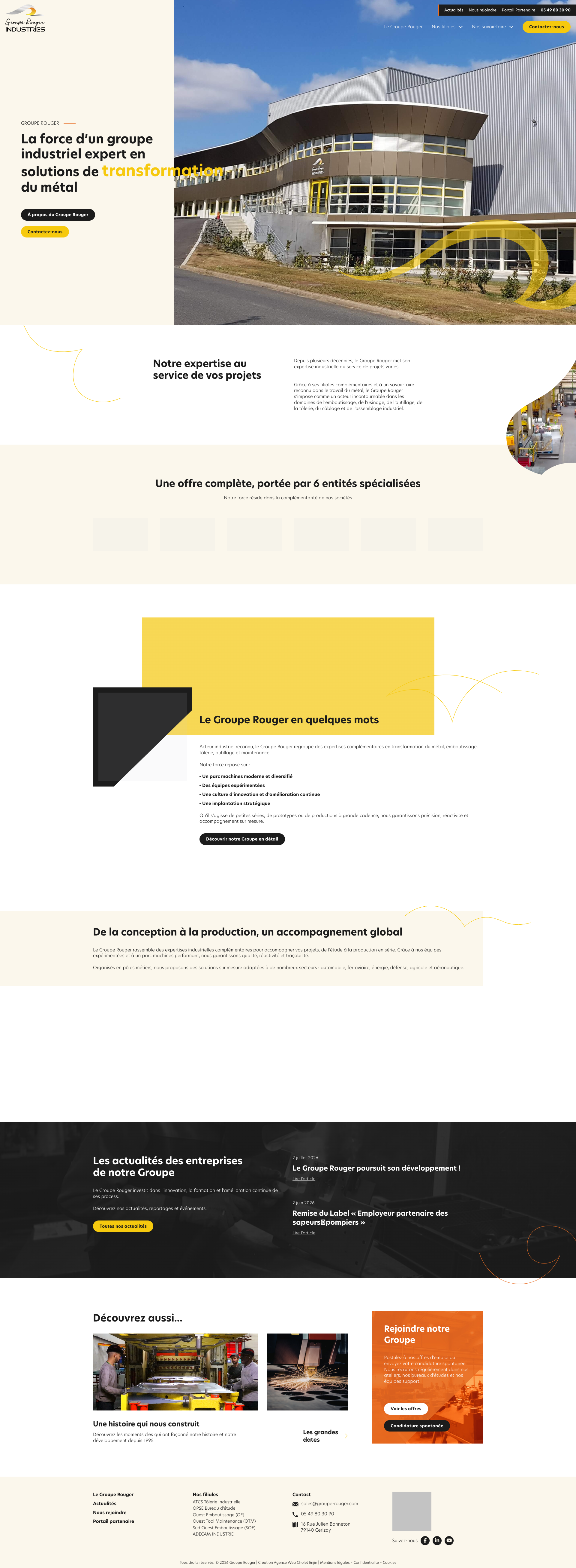 Aperçu du site