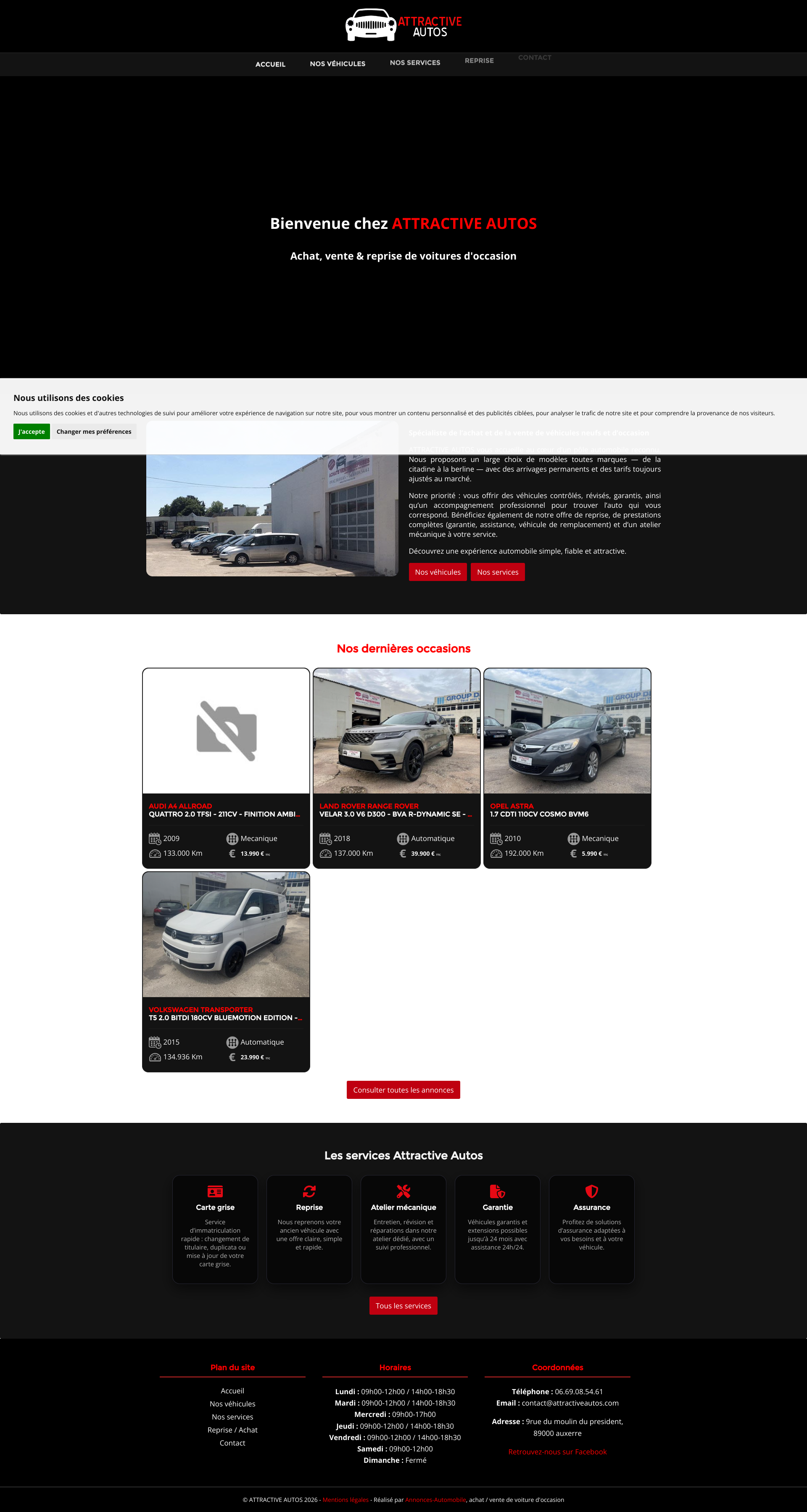 Aperçu du site