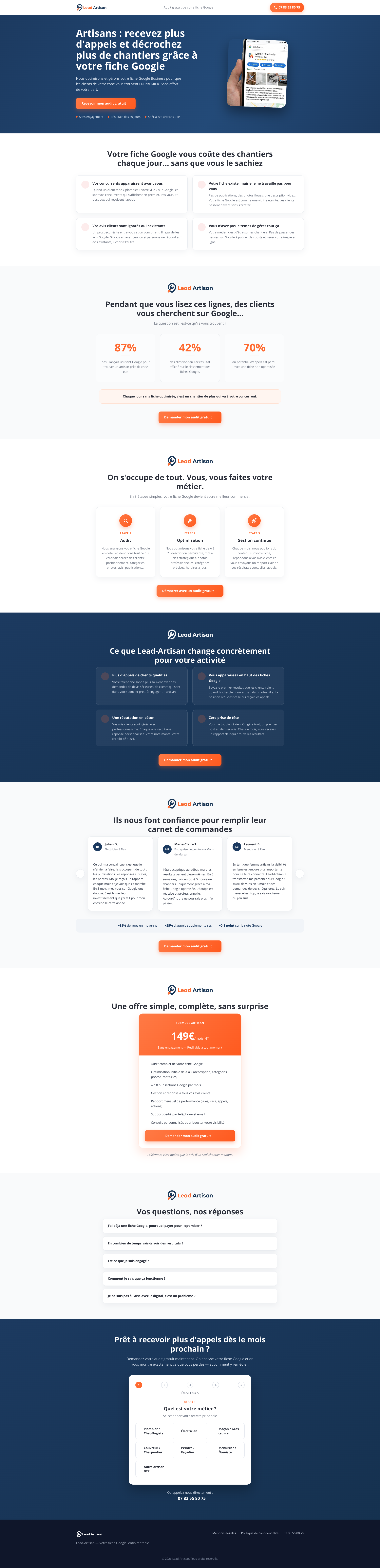 Aperçu du site