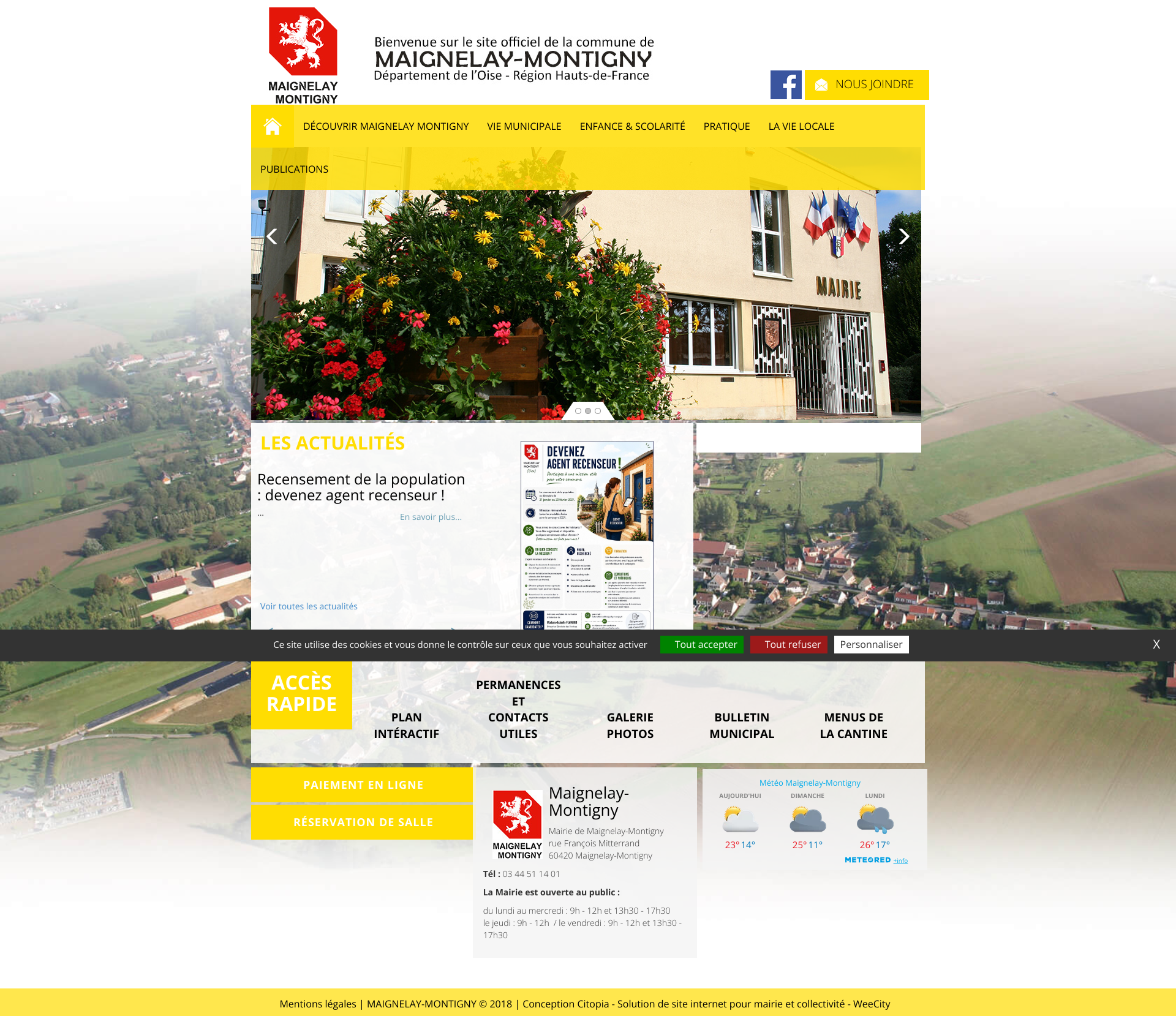 Aperçu du site