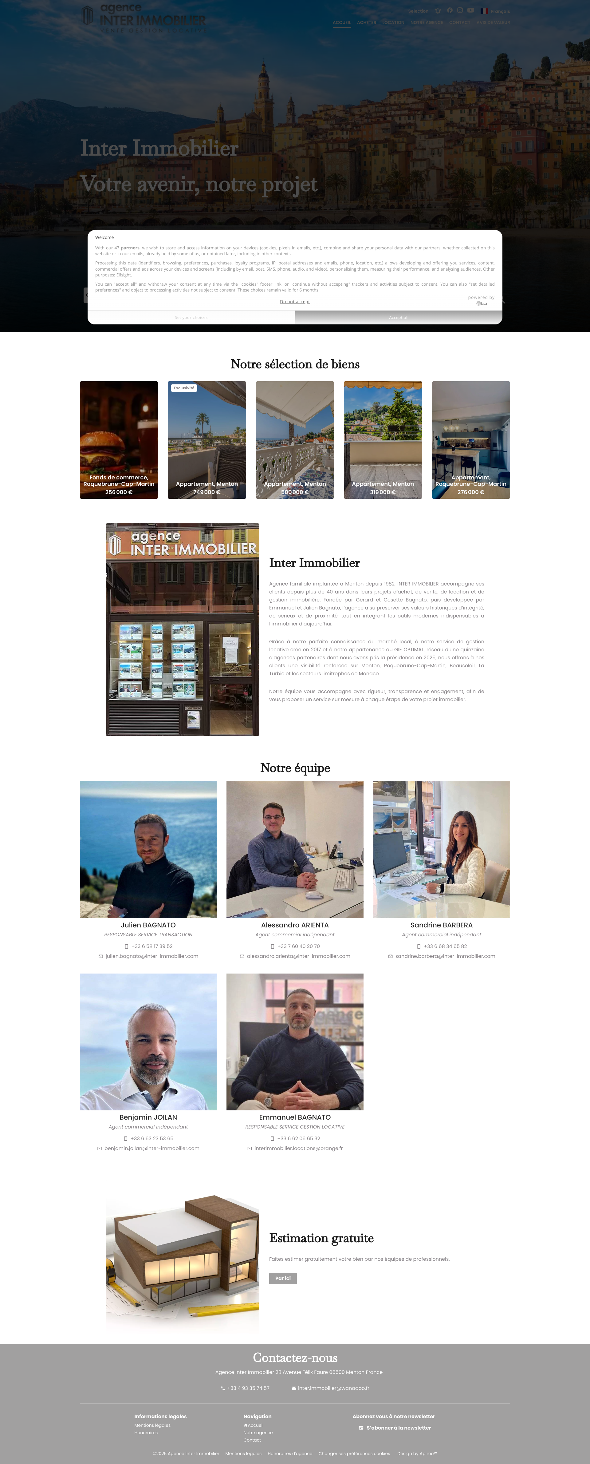 Aperçu du site