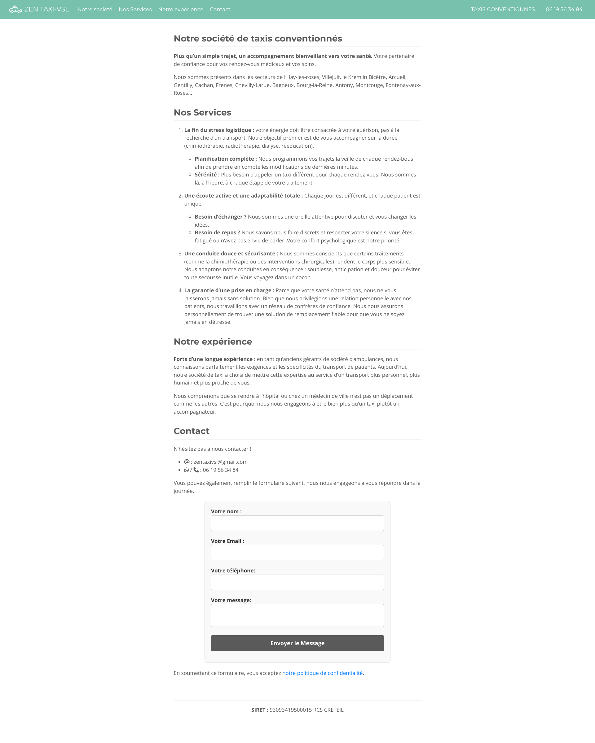 Aperçu du site