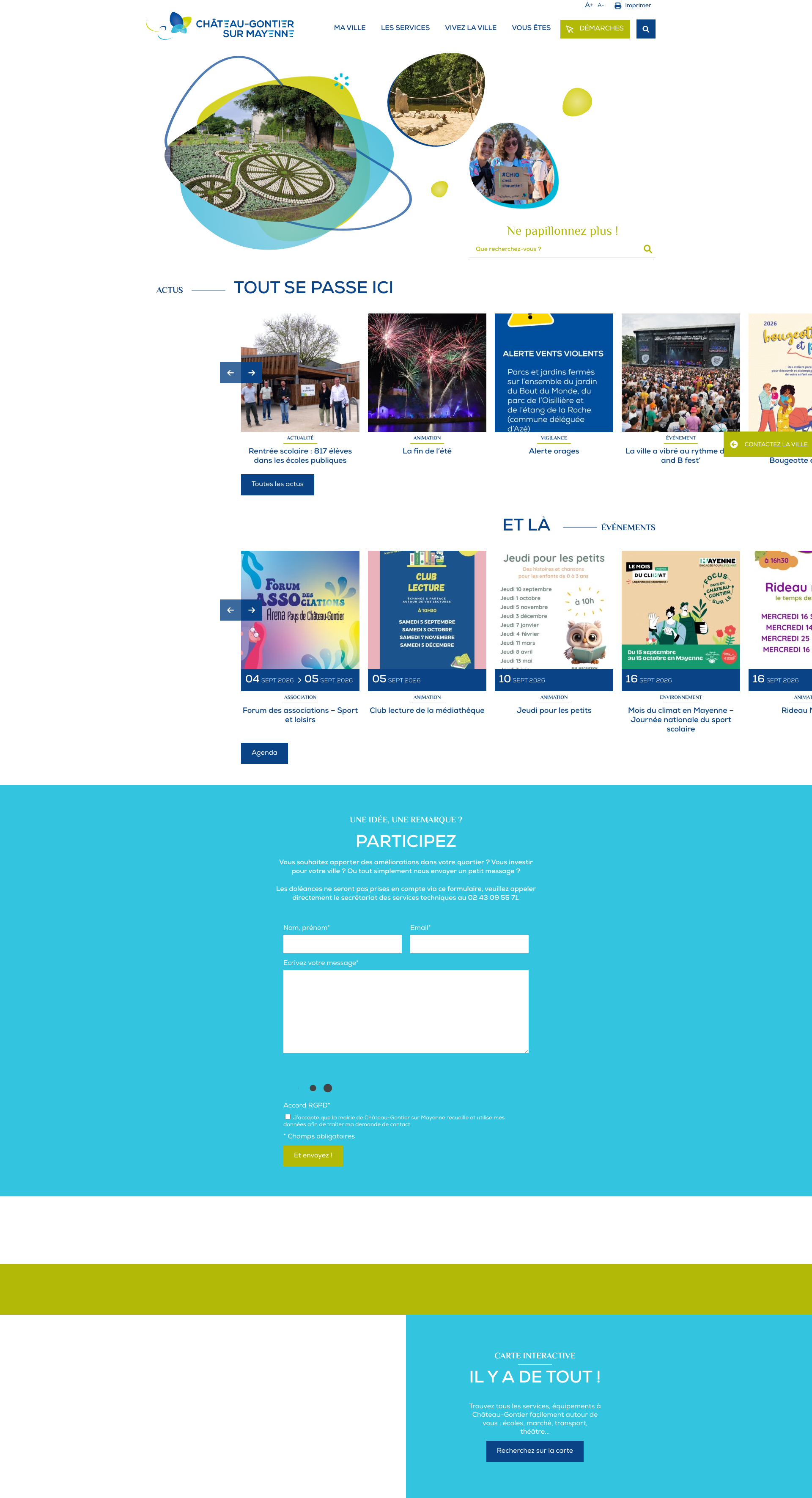 Aperçu du site