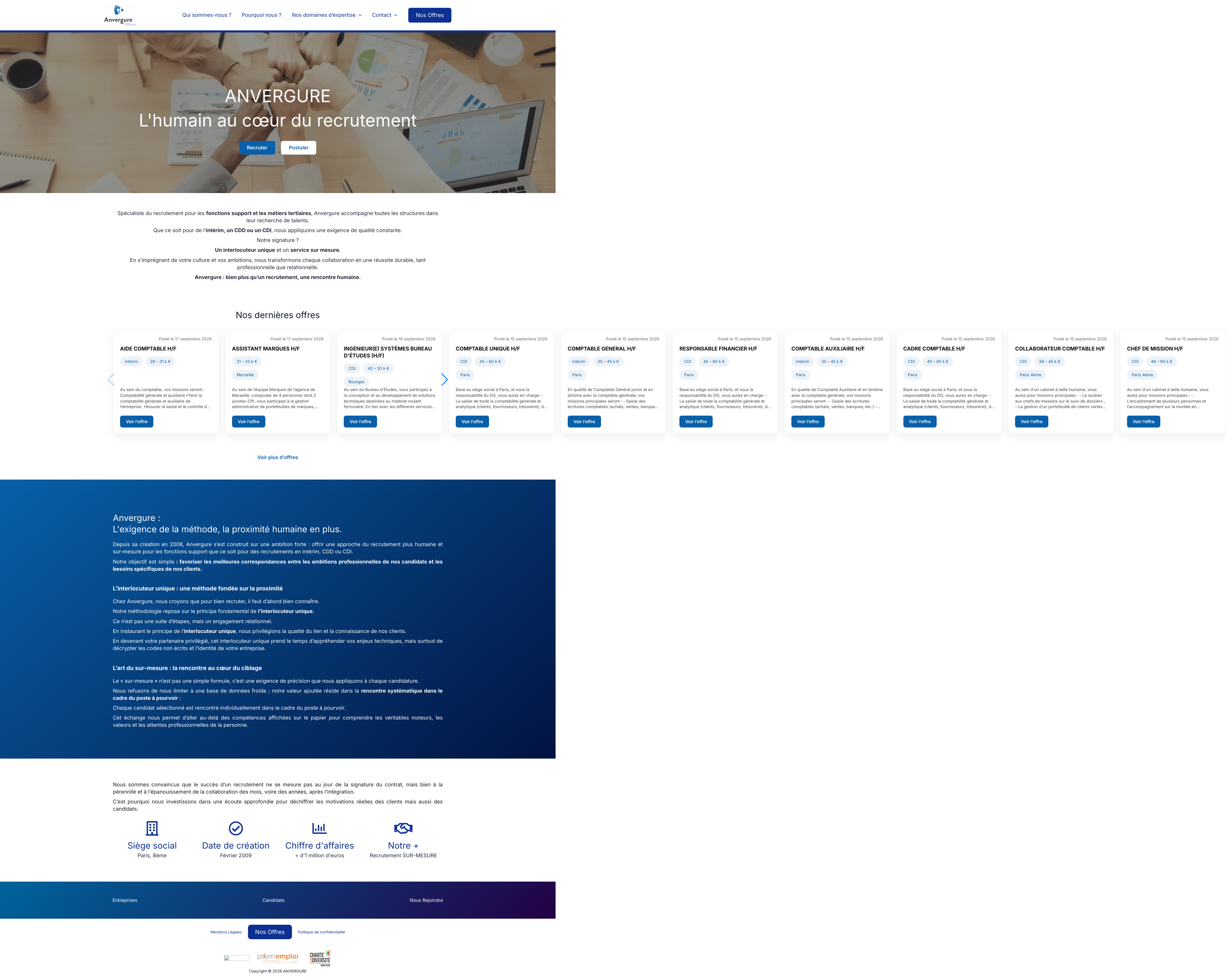 Aperçu du site