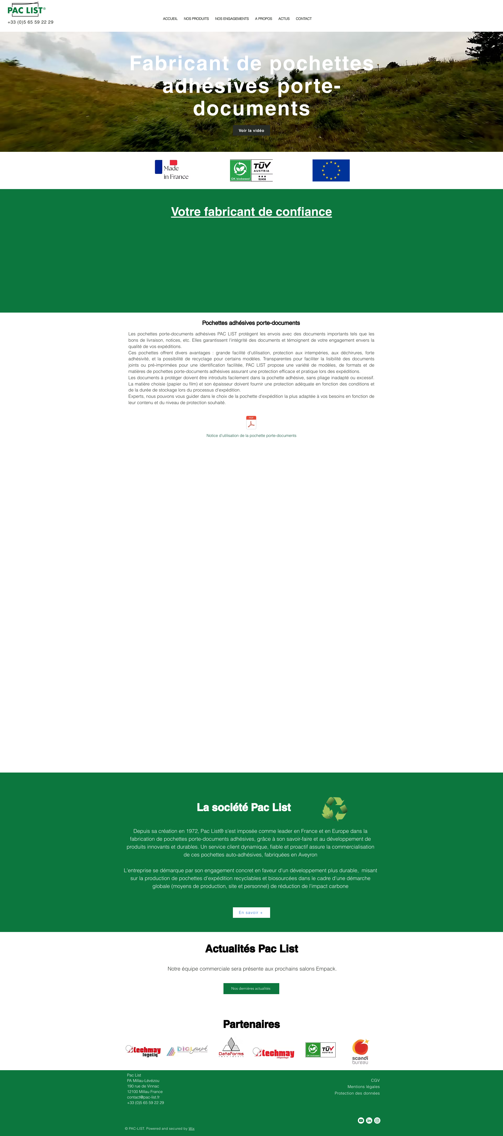 Aperçu du site