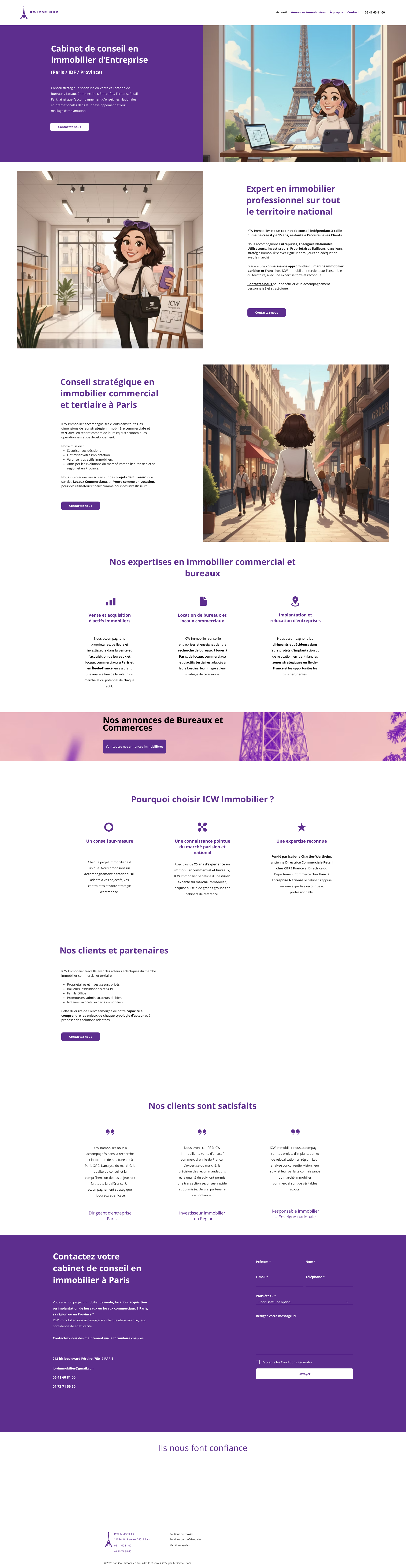 Aperçu du site