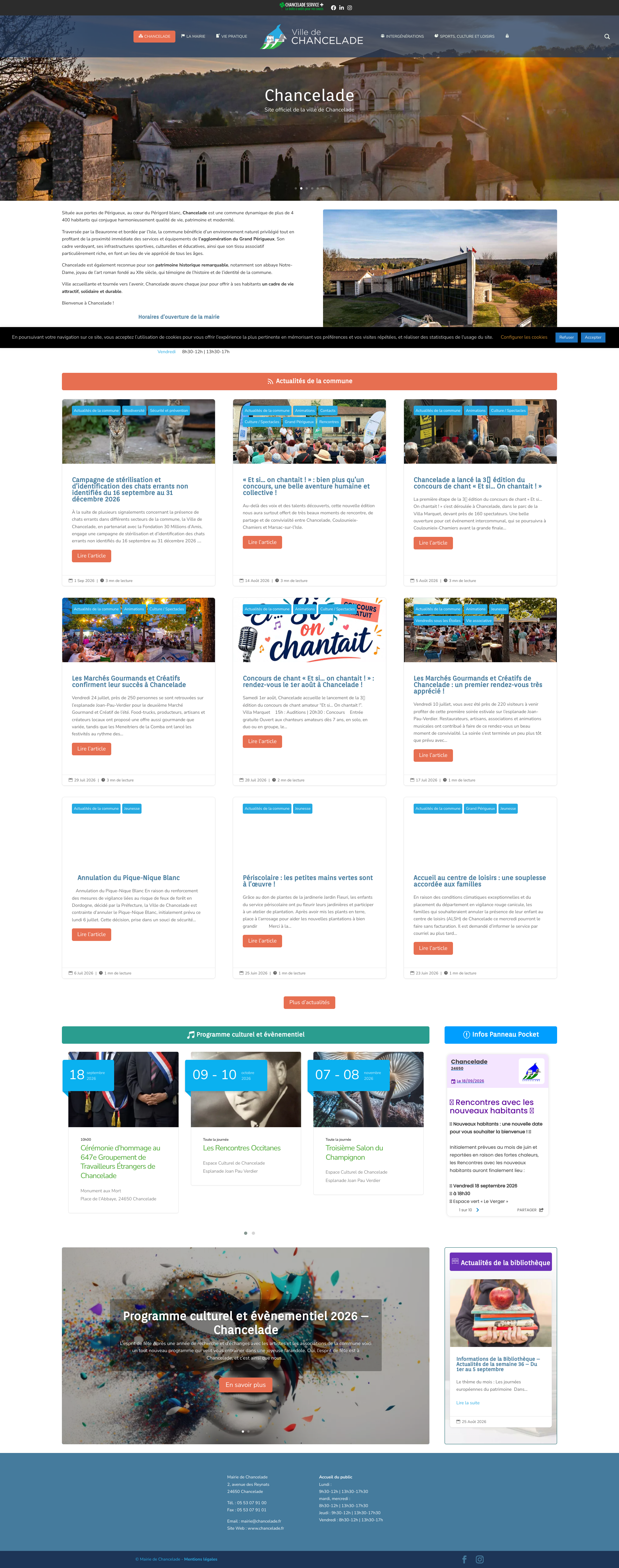 Aperçu du site