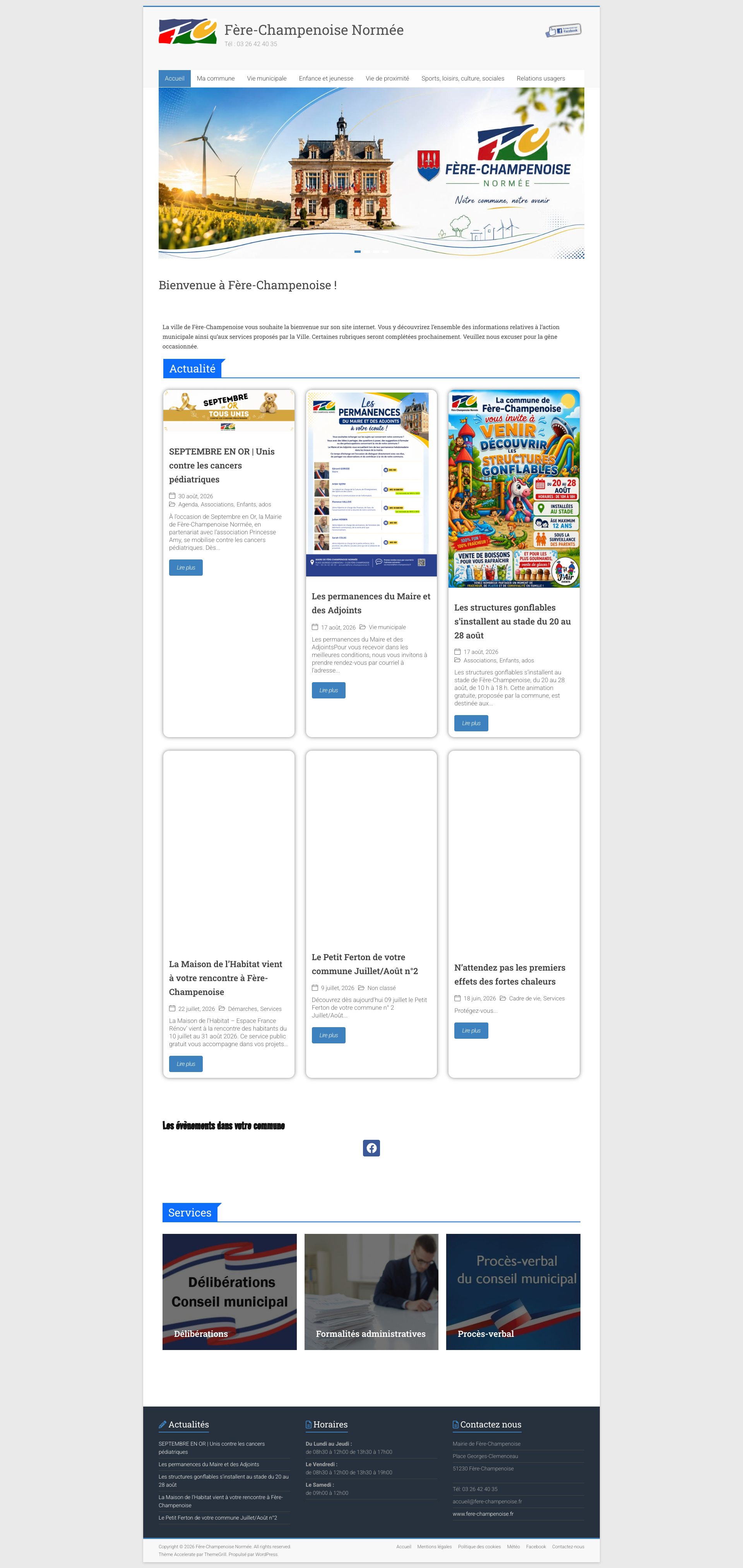 Aperçu du site