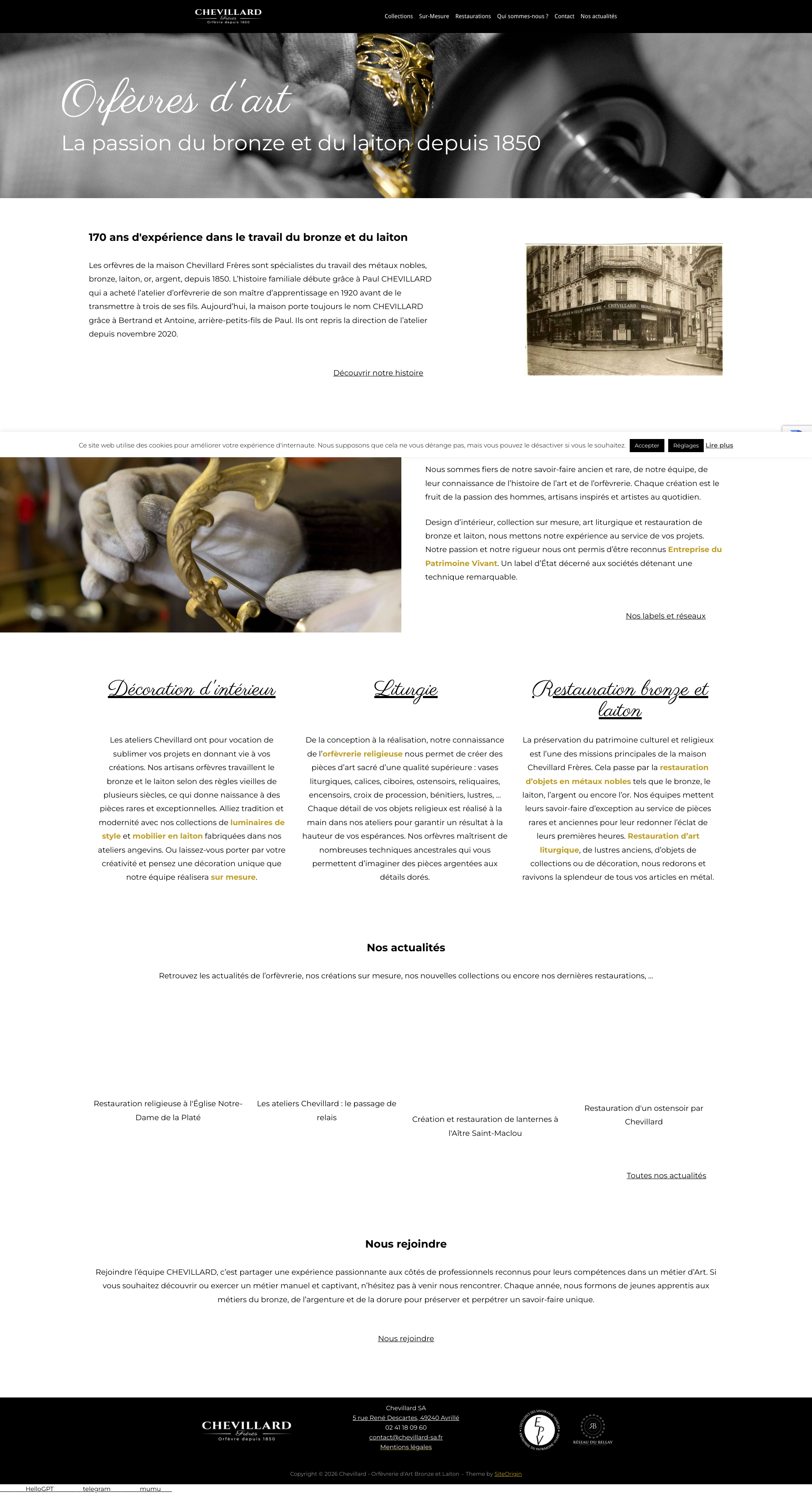 Aperçu du site