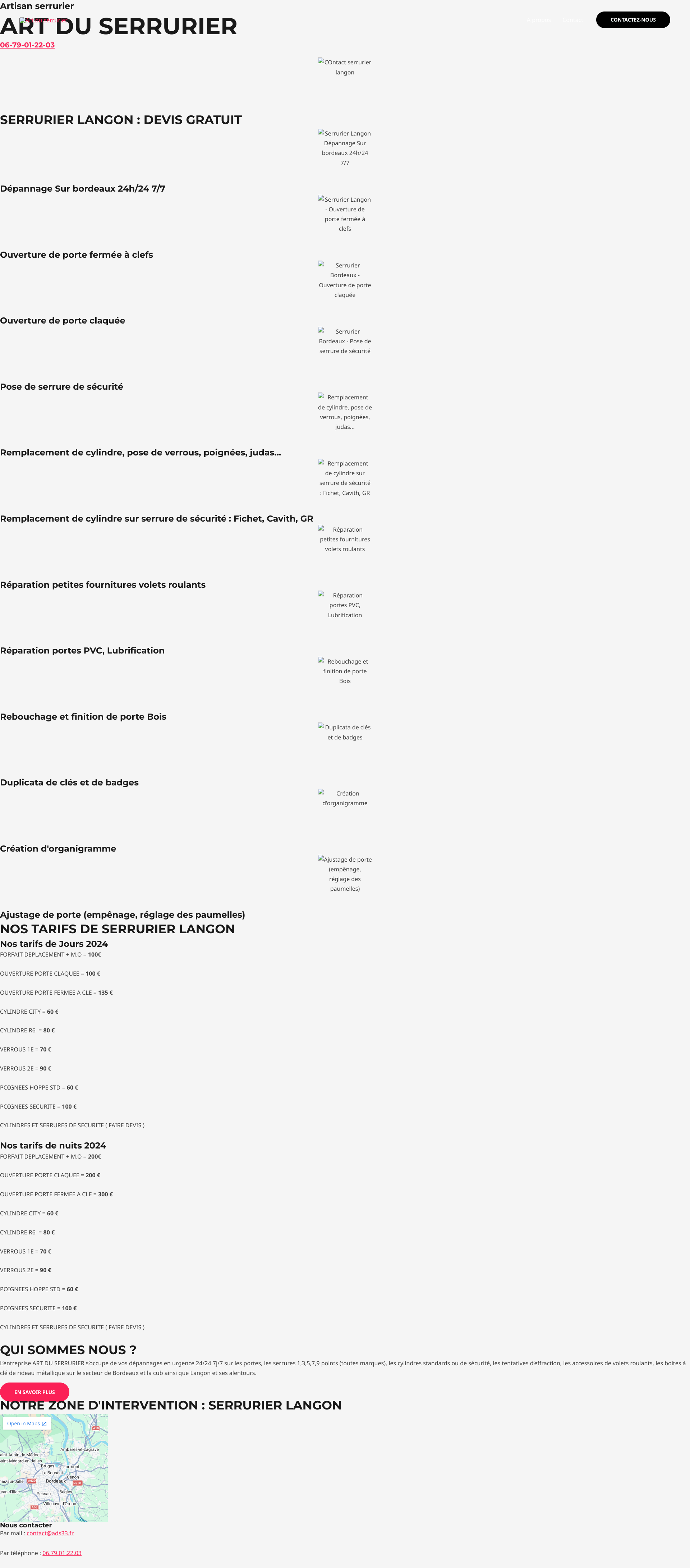 Aperçu du site