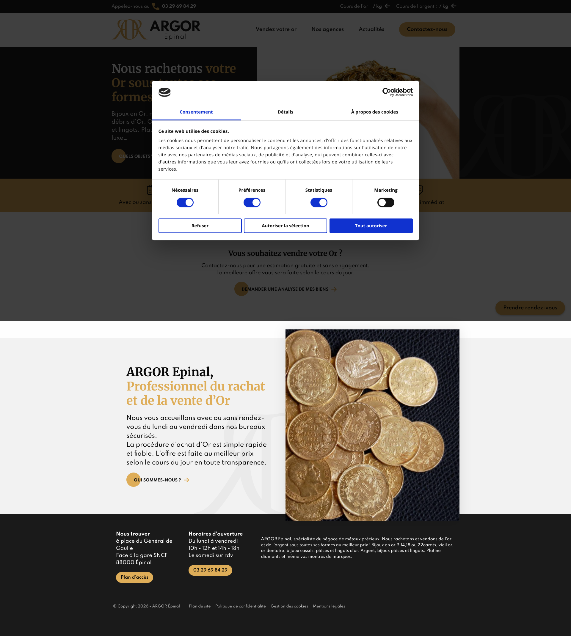 Aperçu du site