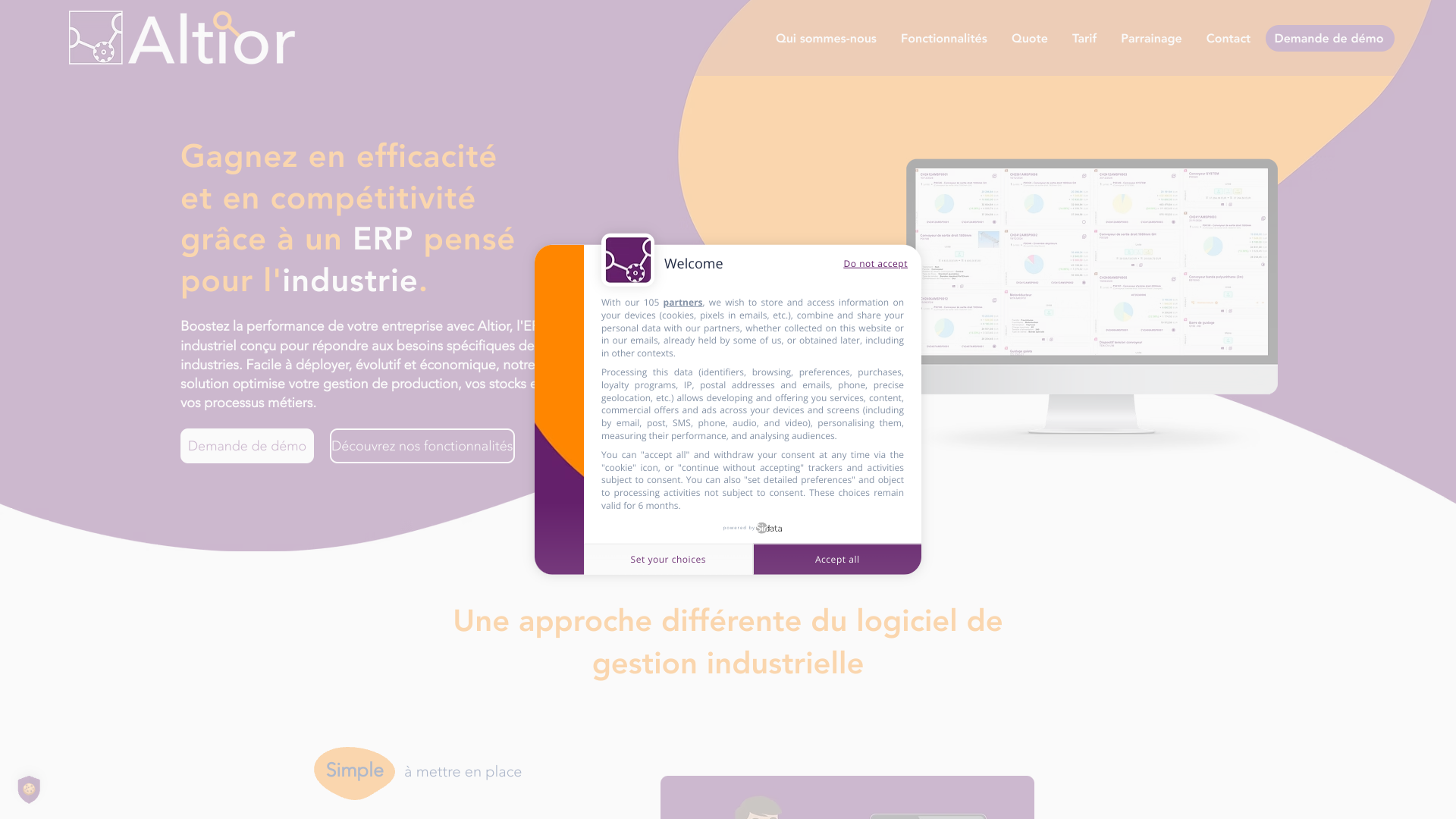 Aperçu du site