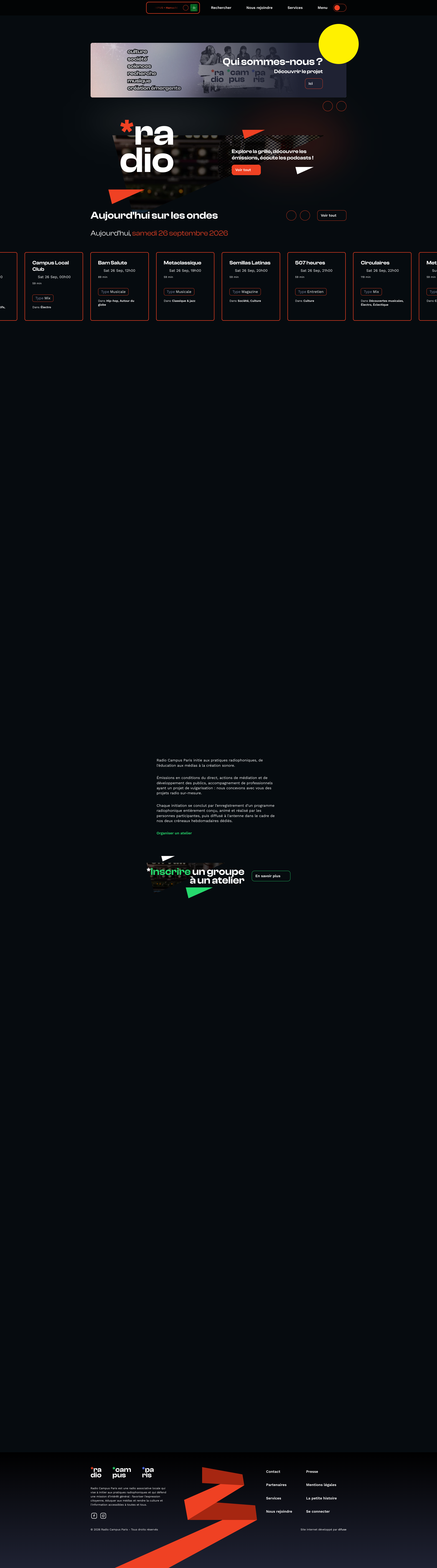 Aperçu du site