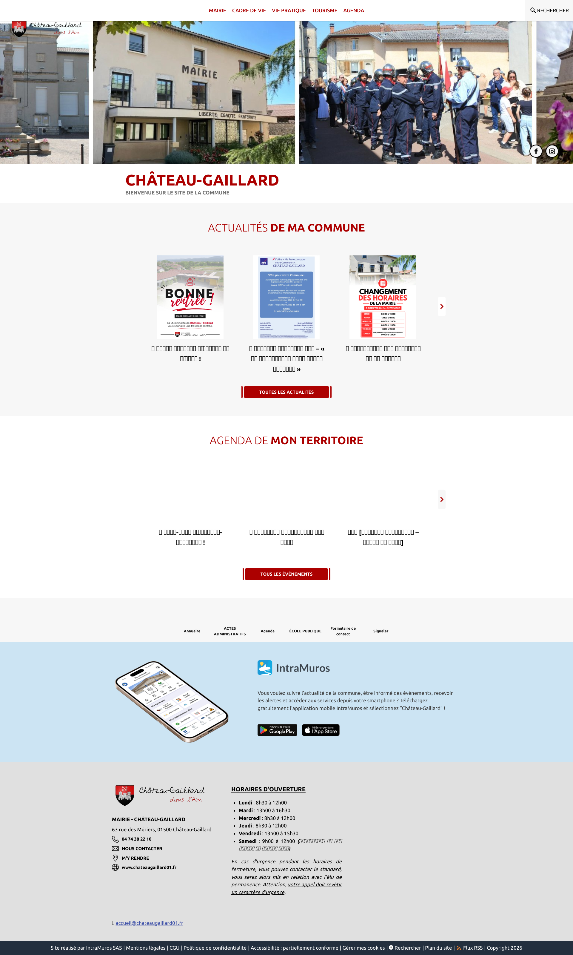 Aperçu du site