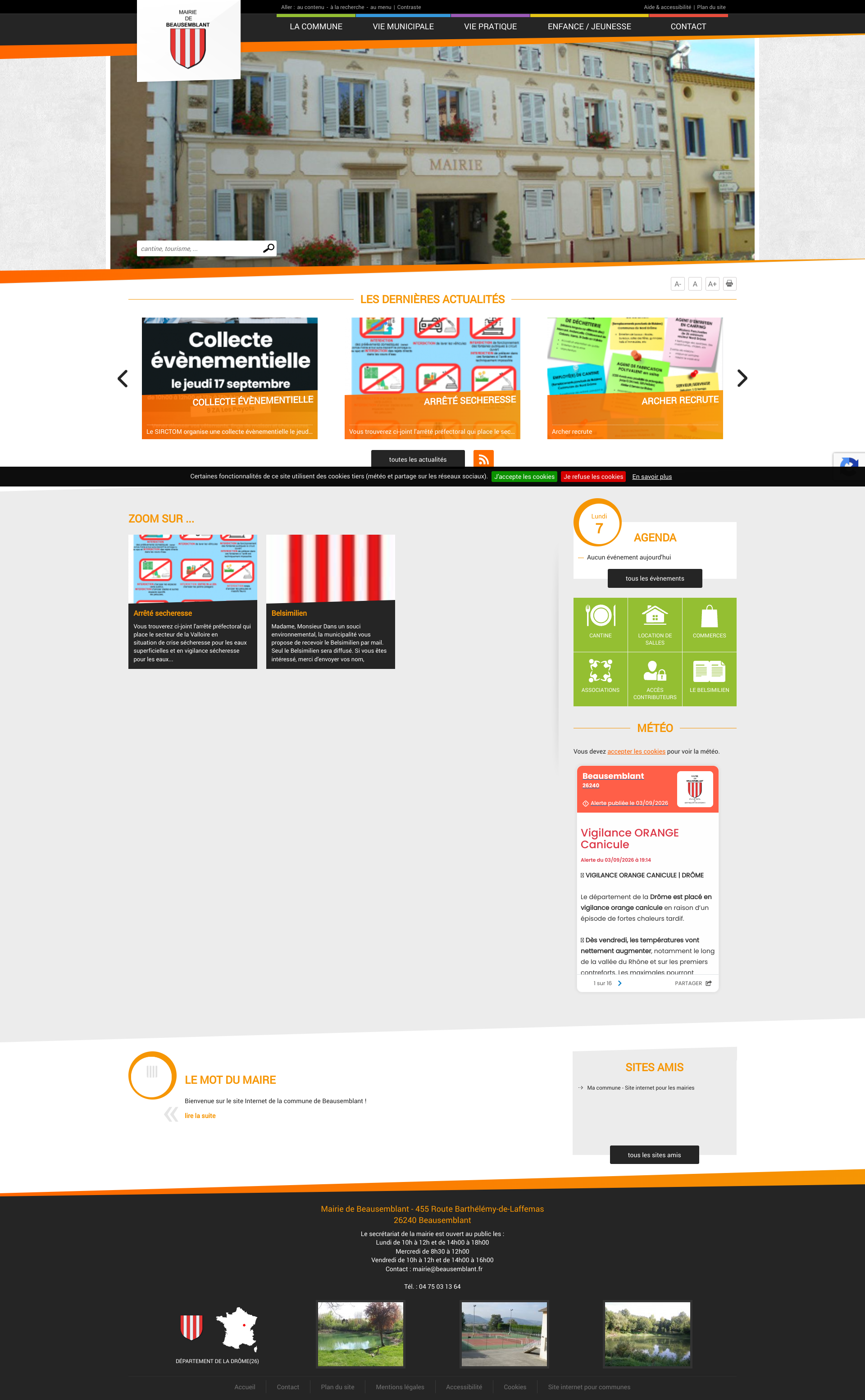 Aperçu du site