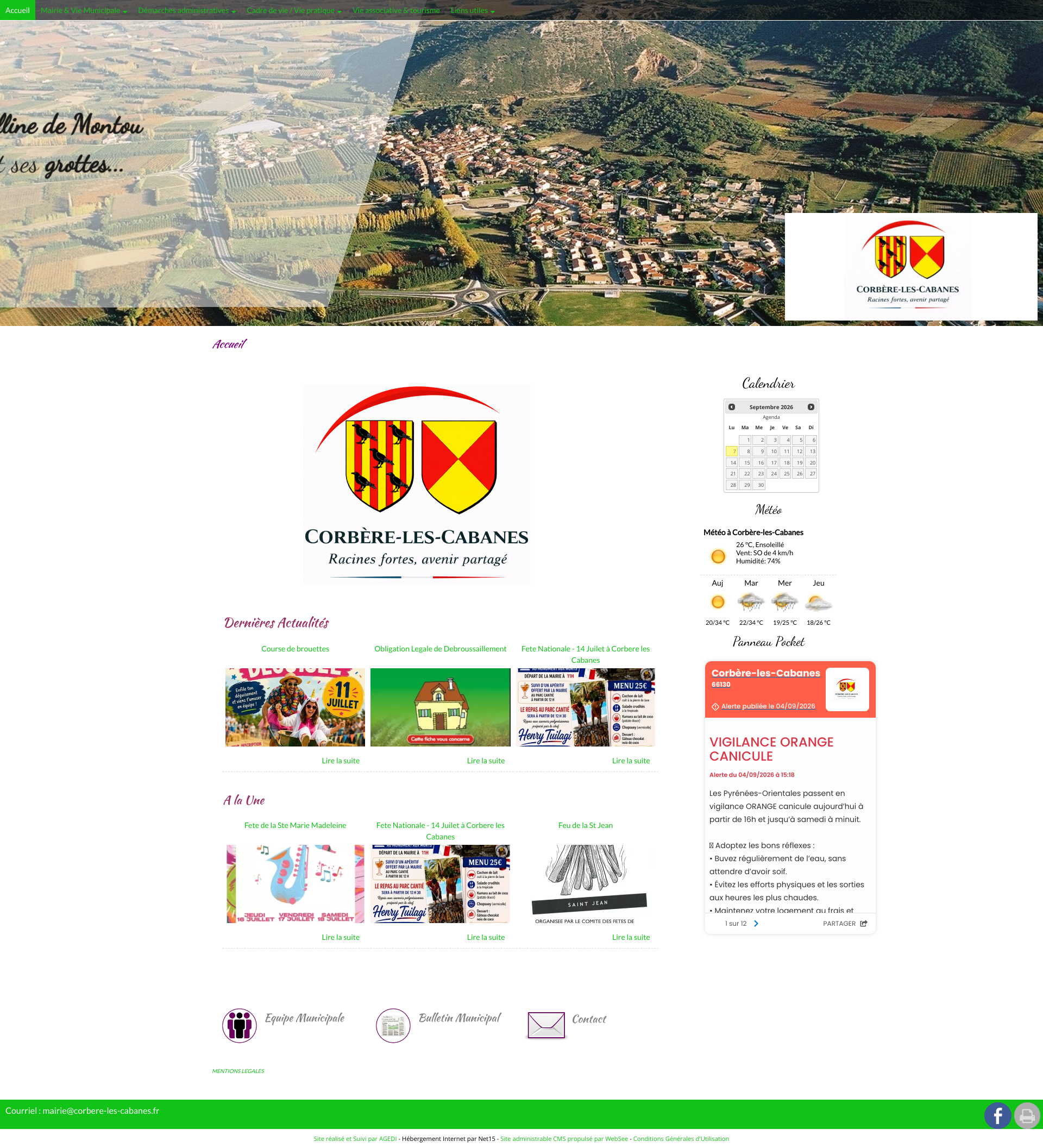 Aperçu du site