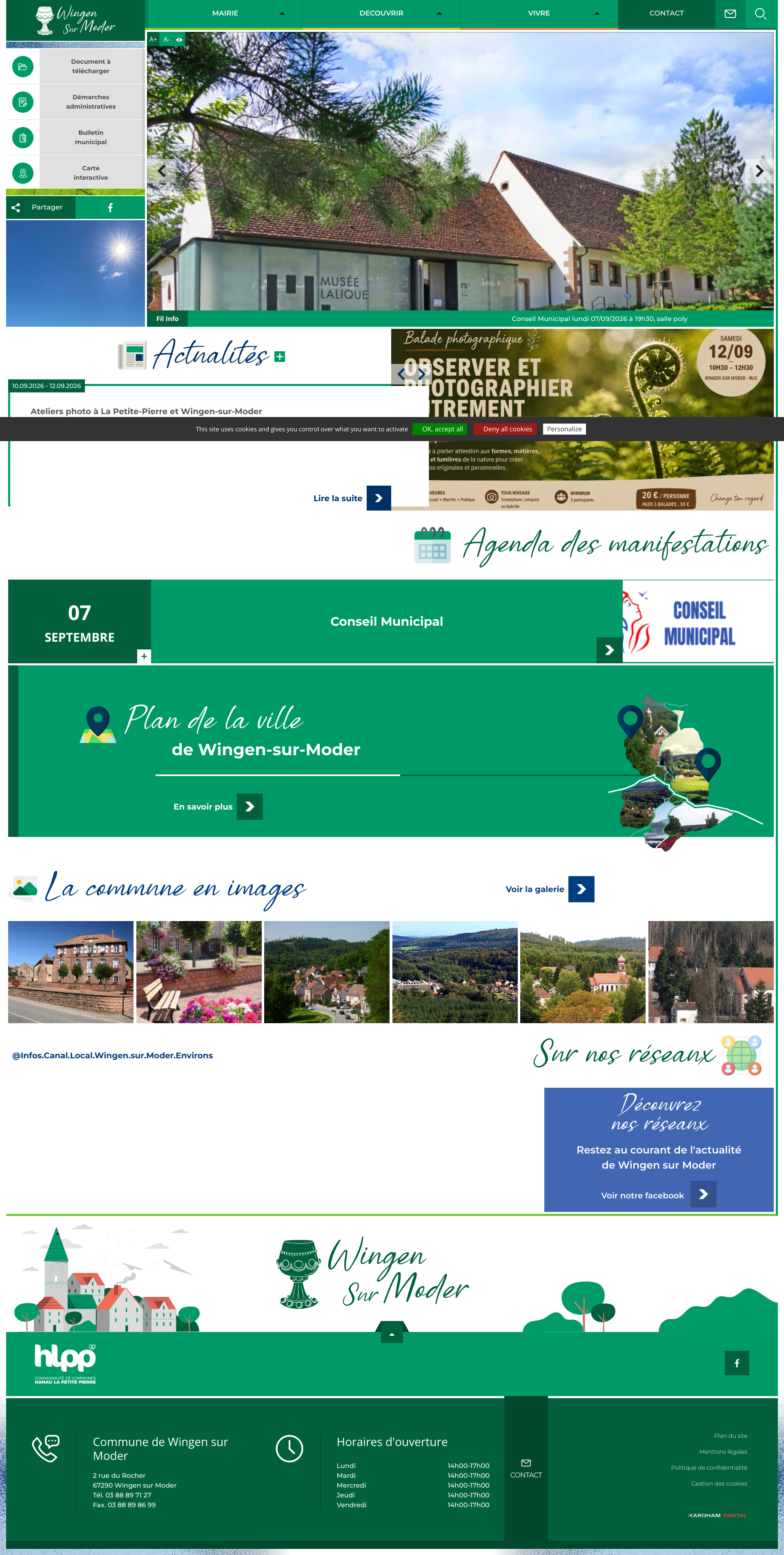 Aperçu du site