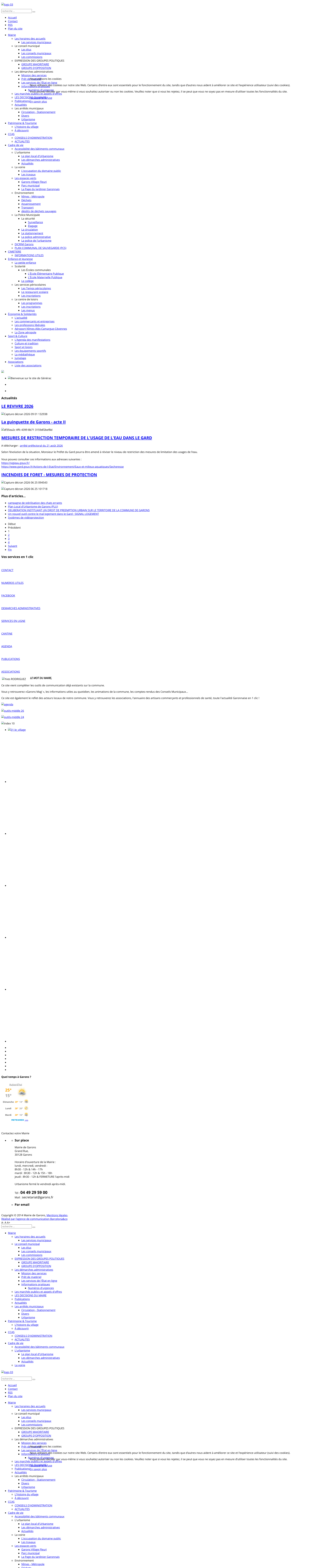 Aperçu du site